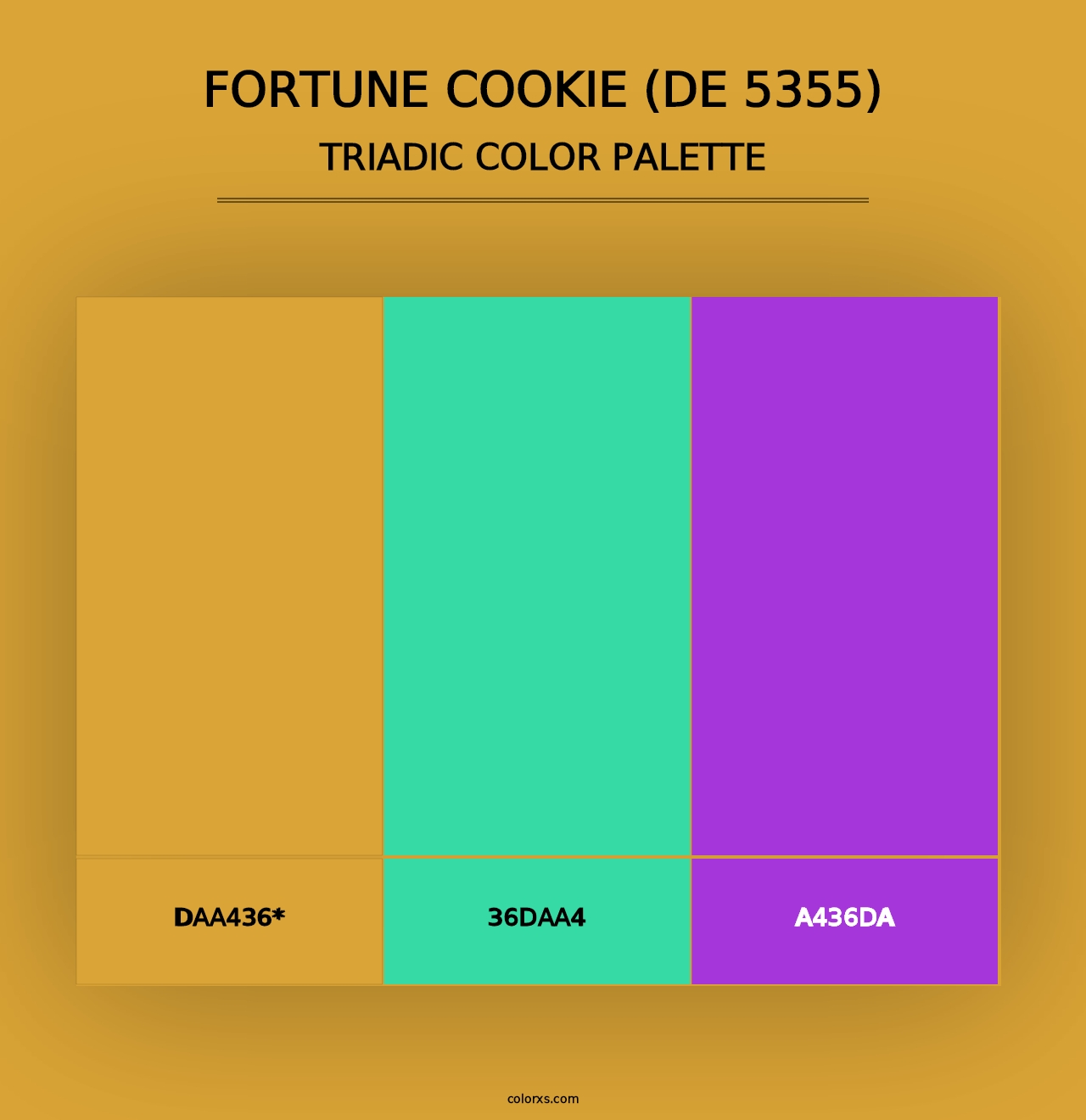 Fortune Cookie (DE 5355) - Triadic Color Palette