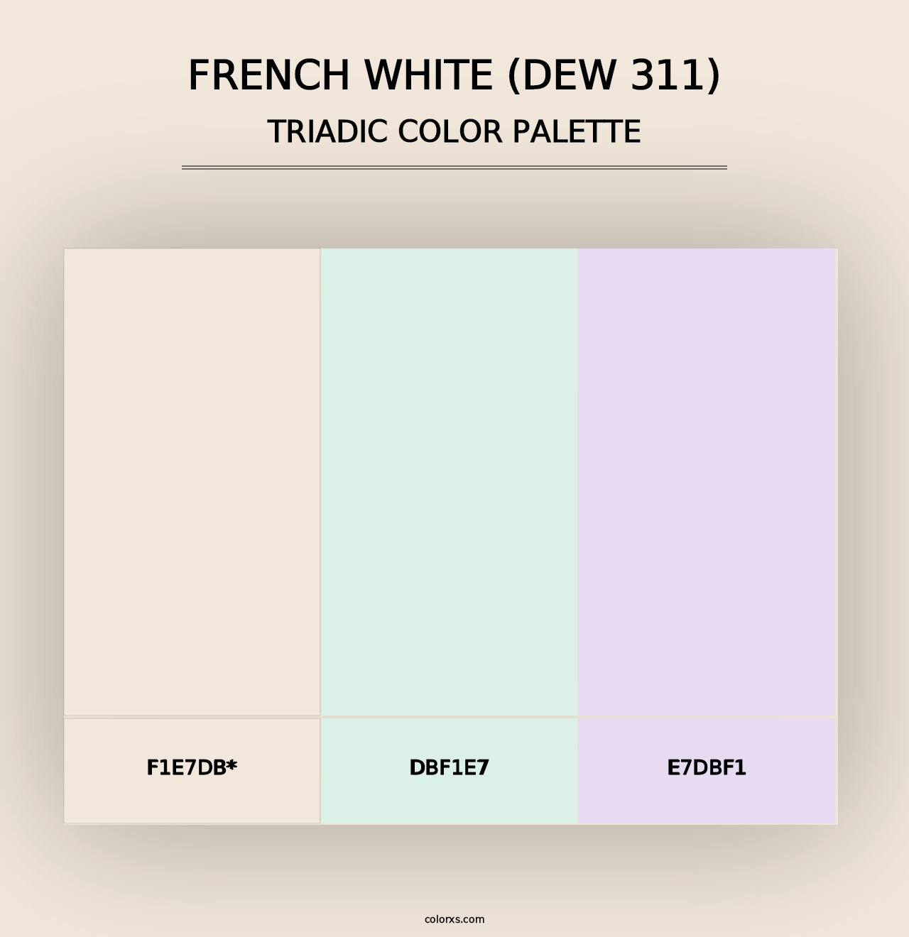 French White (DEW 311) - Triadic Color Palette