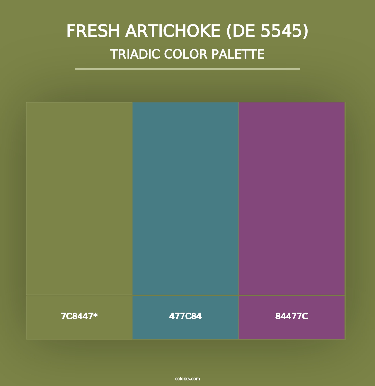 Fresh Artichoke (DE 5545) - Triadic Color Palette