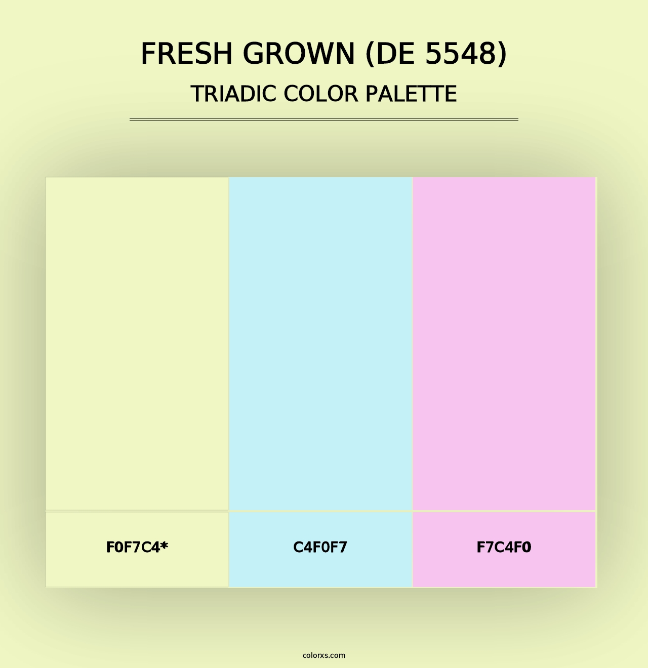 Fresh Grown (DE 5548) - Triadic Color Palette