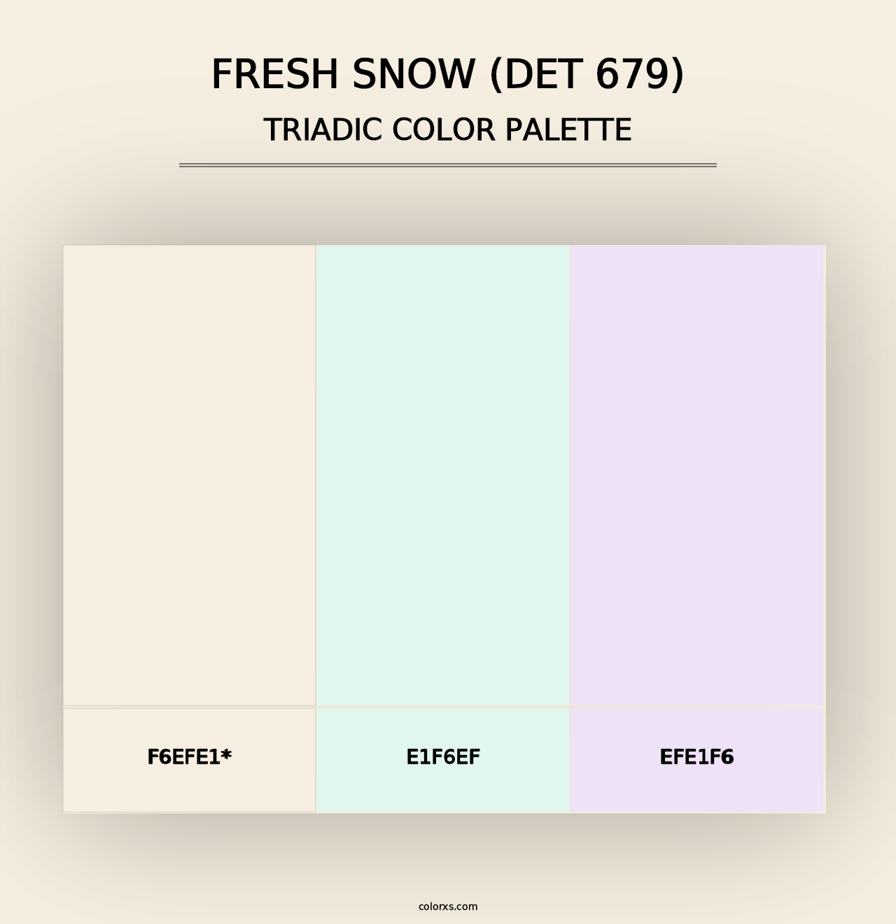 Fresh Snow (DET 679) - Triadic Color Palette