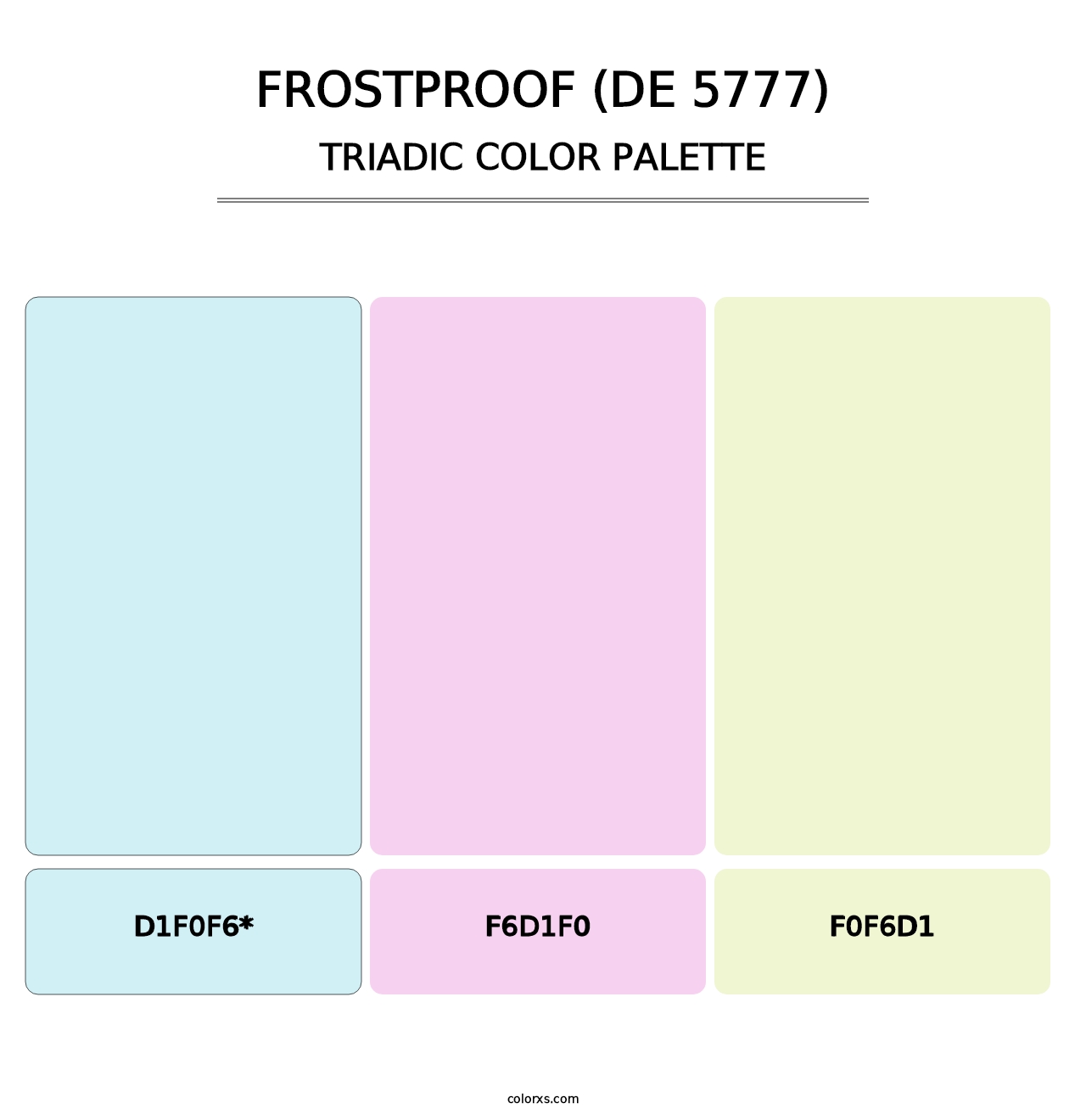 Frostproof (DE 5777) - Triadic Color Palette