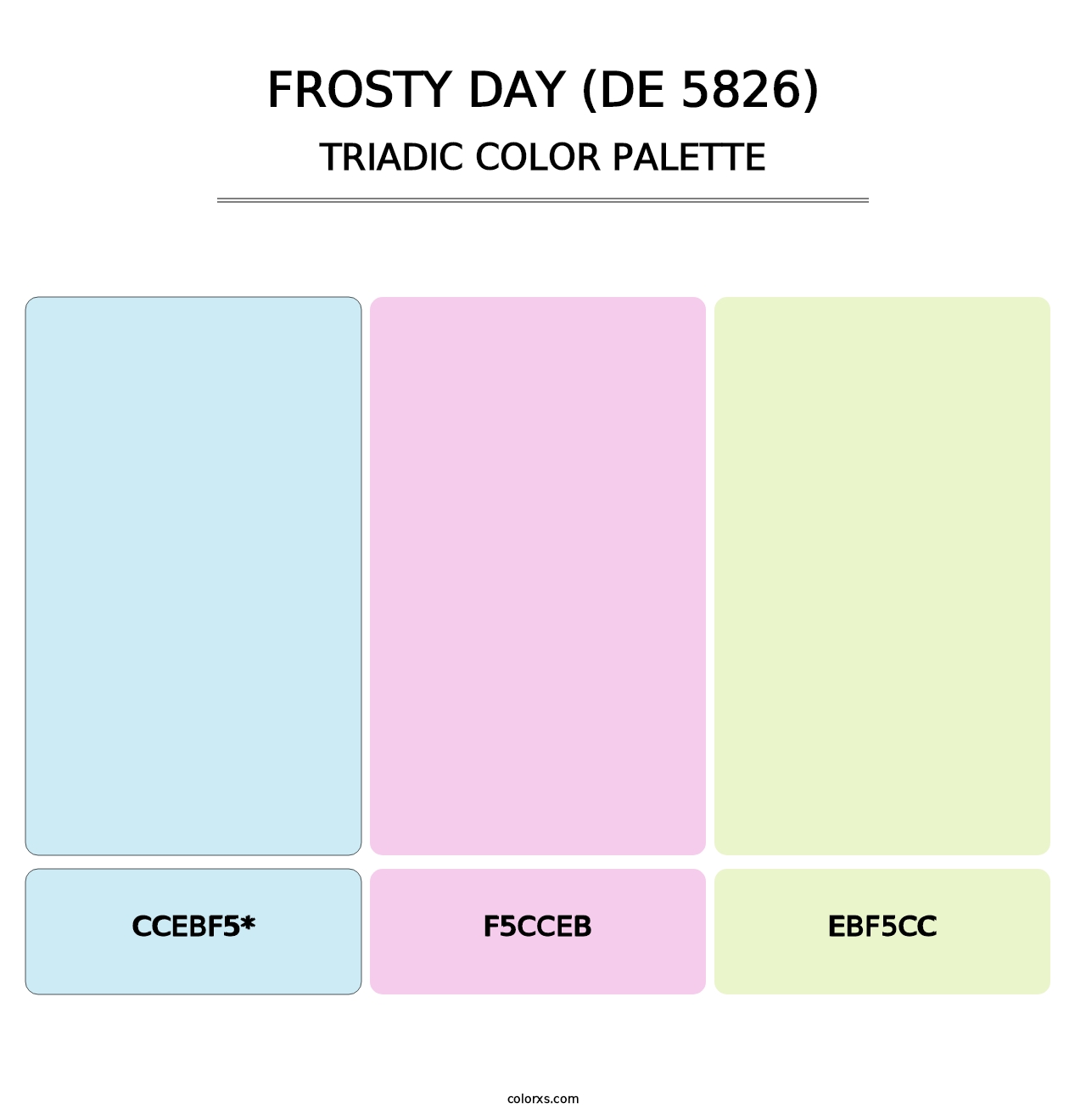 Frosty Day (DE 5826) - Triadic Color Palette