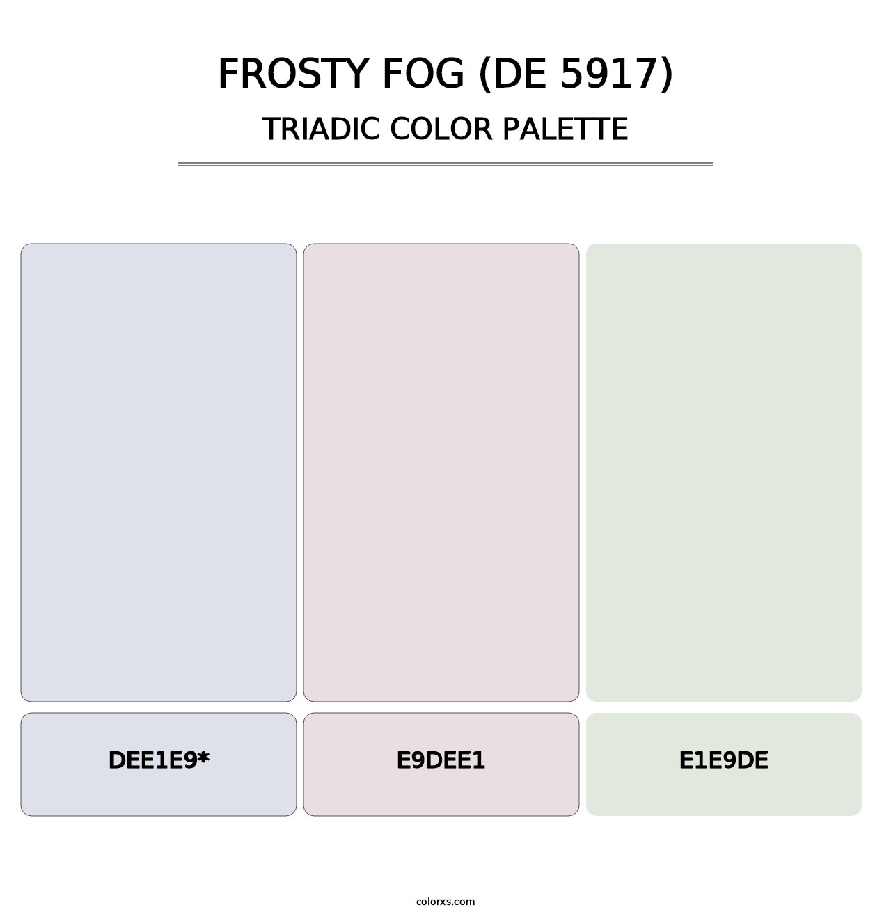 Frosty Fog (DE 5917) - Triadic Color Palette