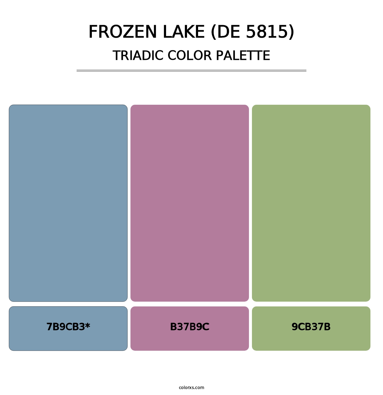 Frozen Lake (DE 5815) - Triadic Color Palette