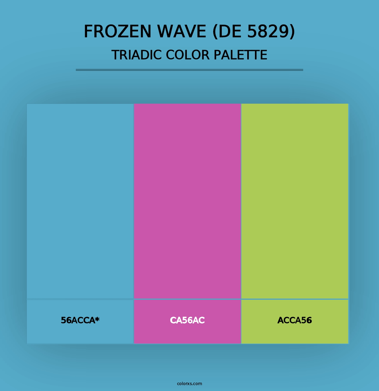 Frozen Wave (DE 5829) - Triadic Color Palette