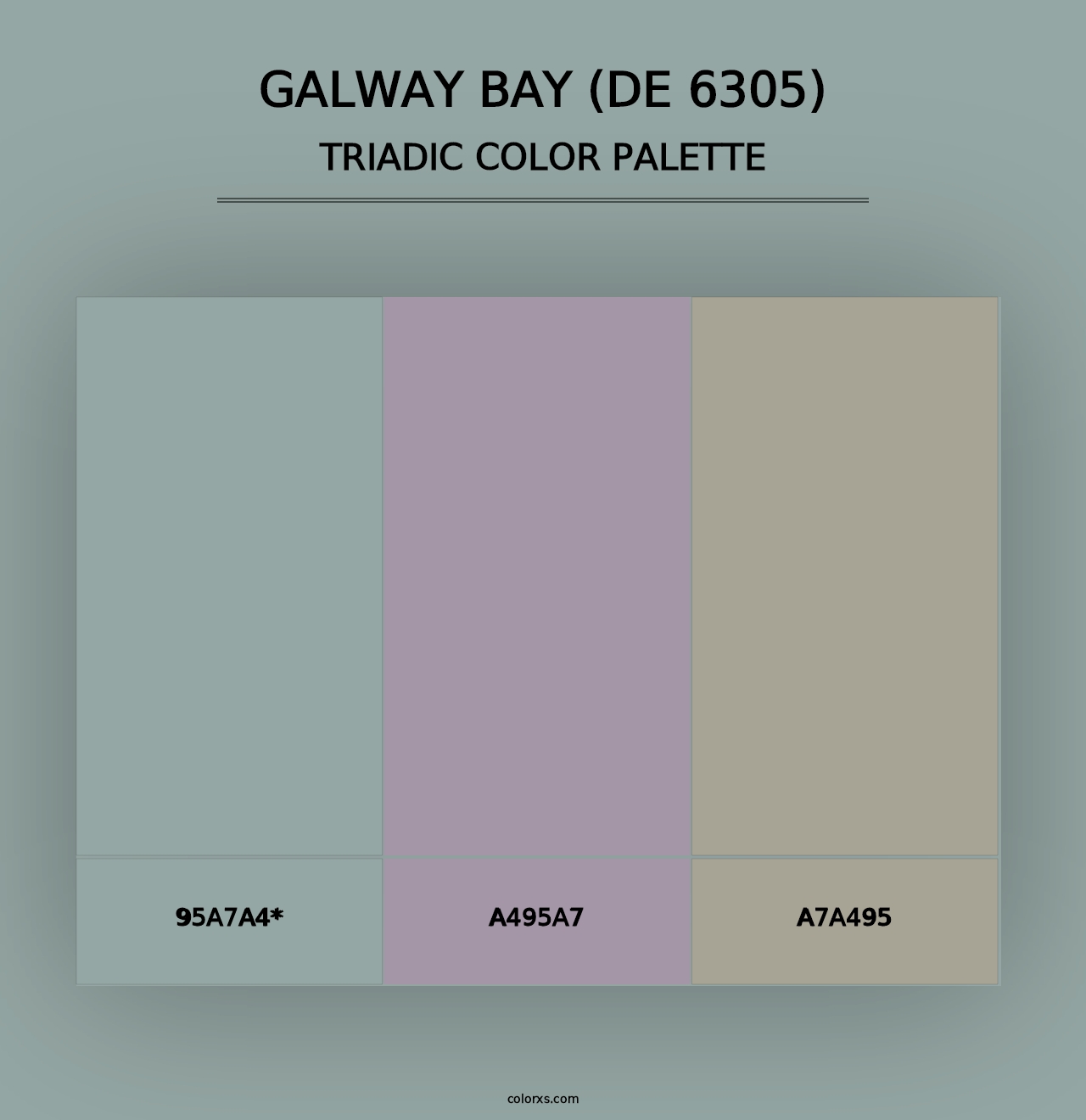 Galway Bay (DE 6305) - Triadic Color Palette