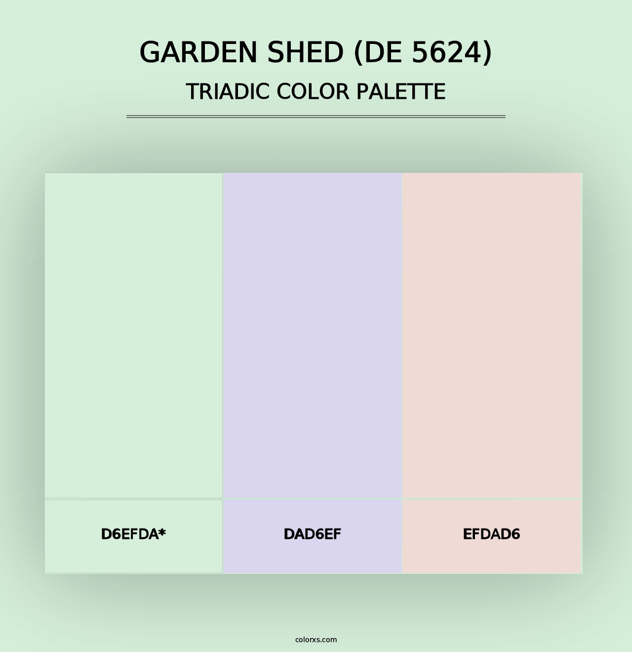 Garden Shed (DE 5624) - Triadic Color Palette