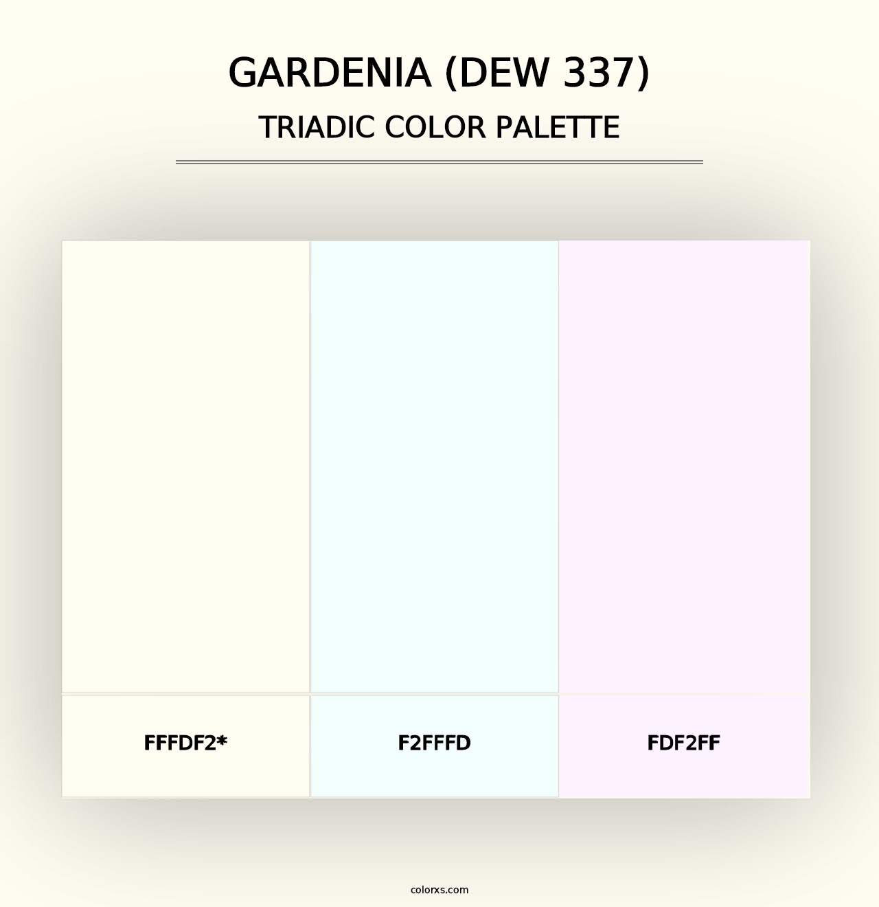 Gardenia (DEW 337) - Triadic Color Palette