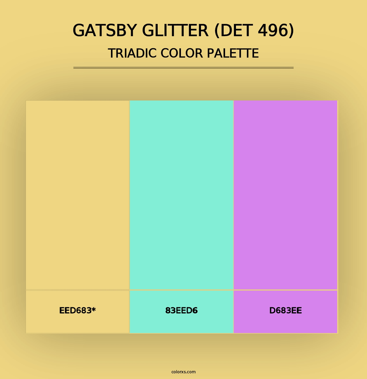 Gatsby Glitter (DET 496) - Triadic Color Palette