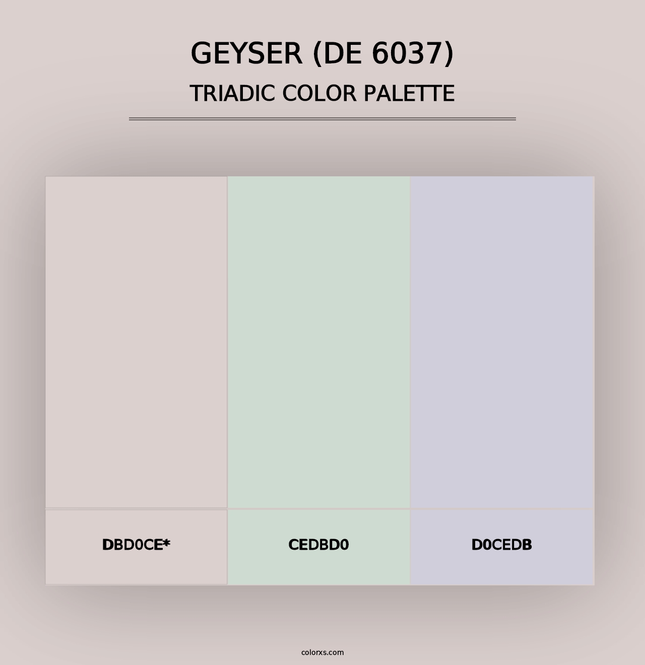 Geyser (DE 6037) - Triadic Color Palette