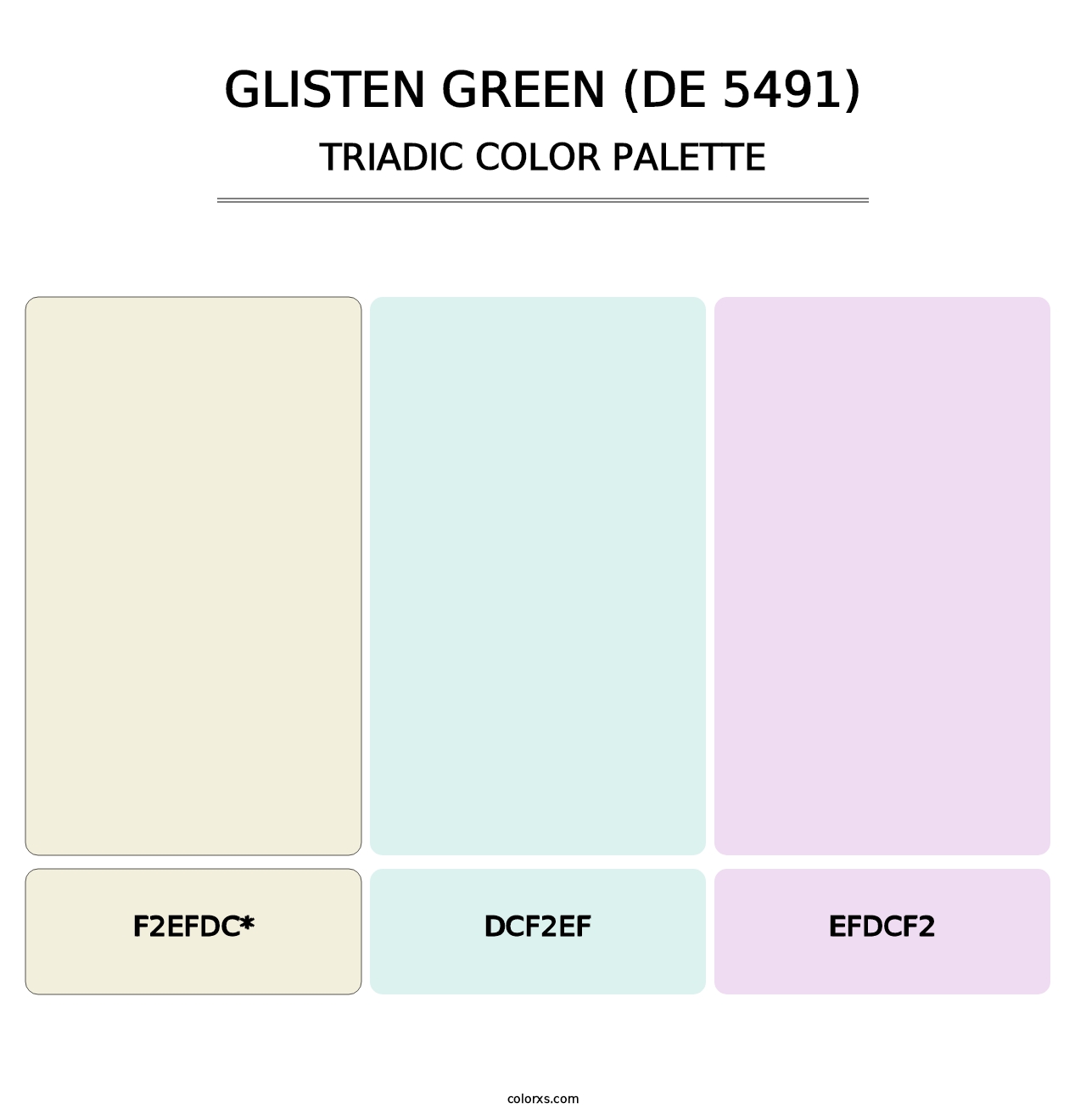 Glisten Green (DE 5491) - Triadic Color Palette