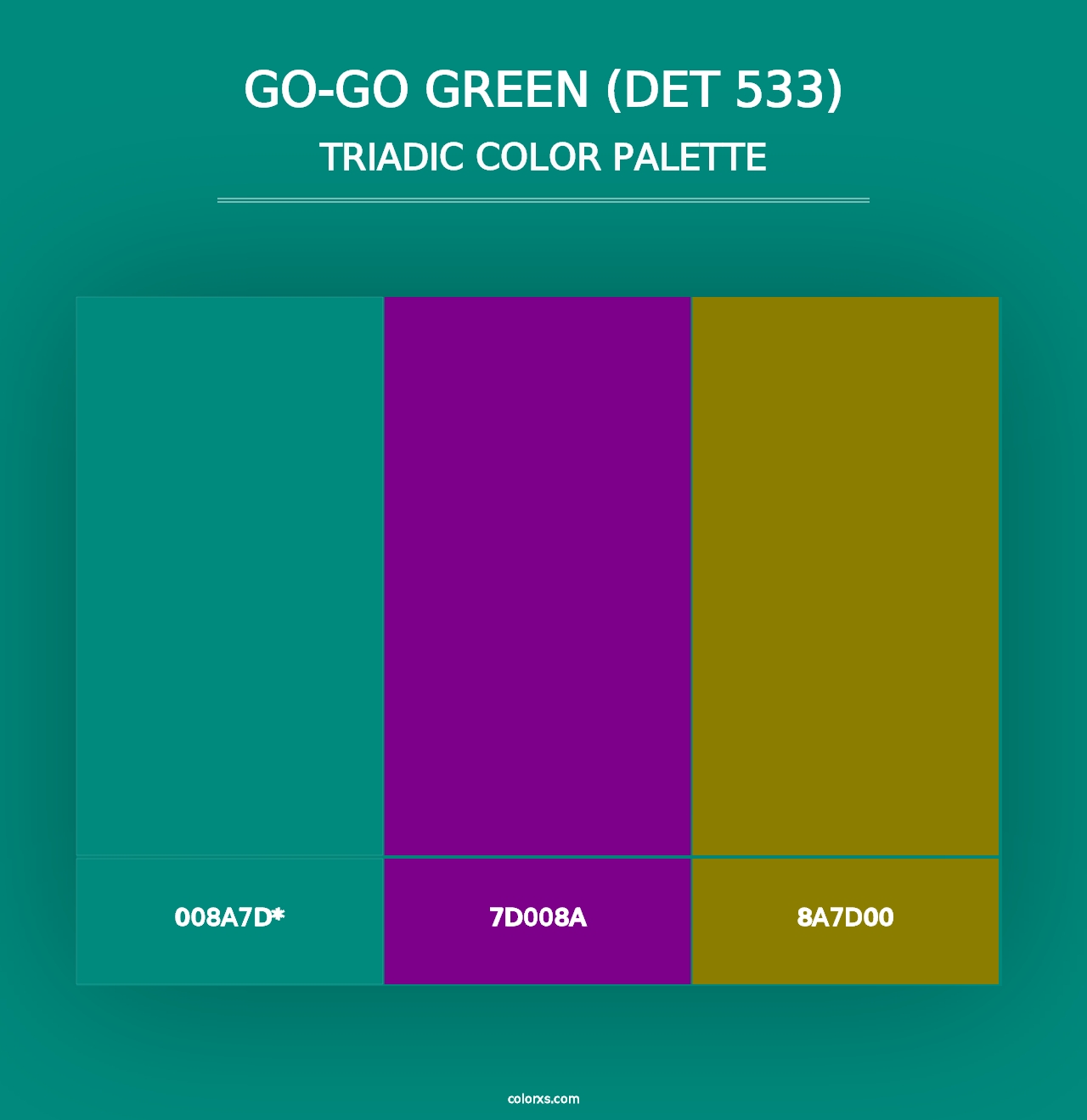 Go-Go Green (DET 533) - Triadic Color Palette