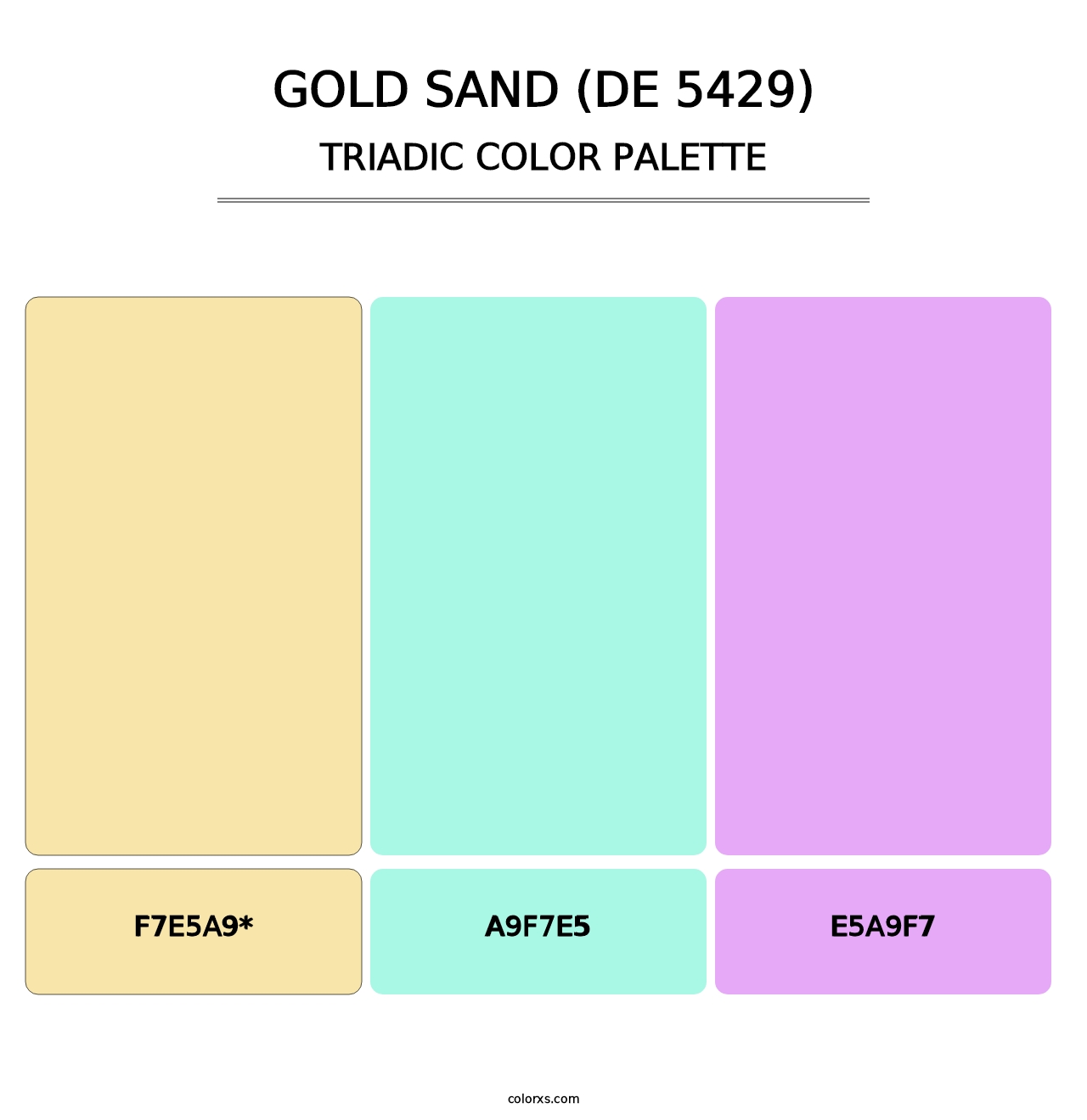 Gold Sand (DE 5429) - Triadic Color Palette