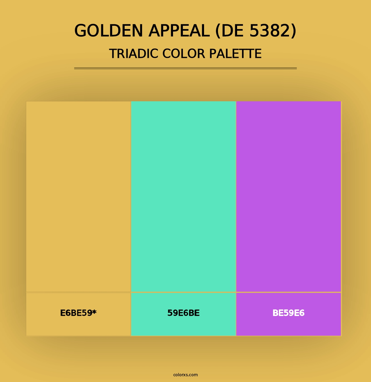 Golden Appeal (DE 5382) - Triadic Color Palette