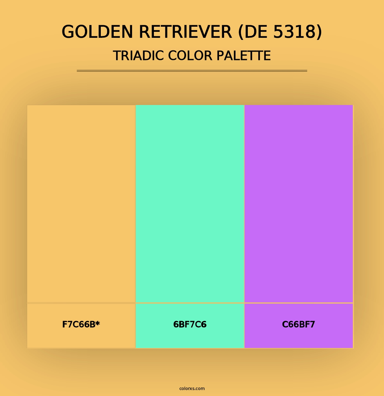 Golden Retriever (DE 5318) - Triadic Color Palette