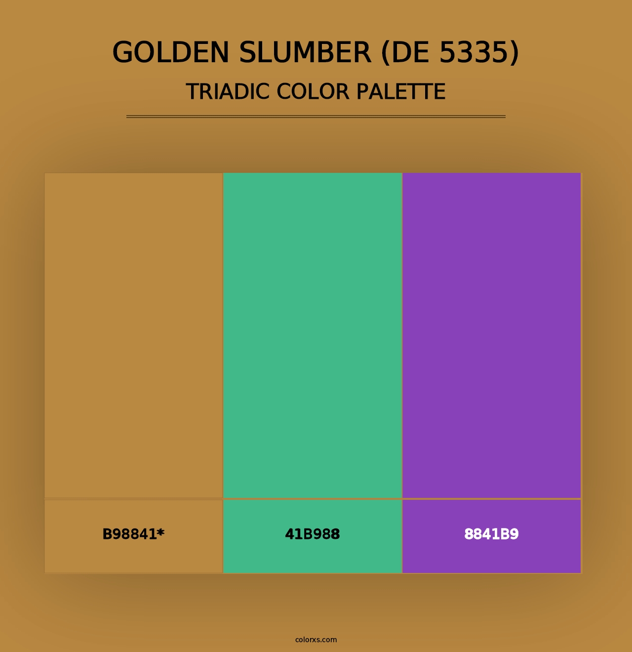 Golden Slumber (DE 5335) - Triadic Color Palette