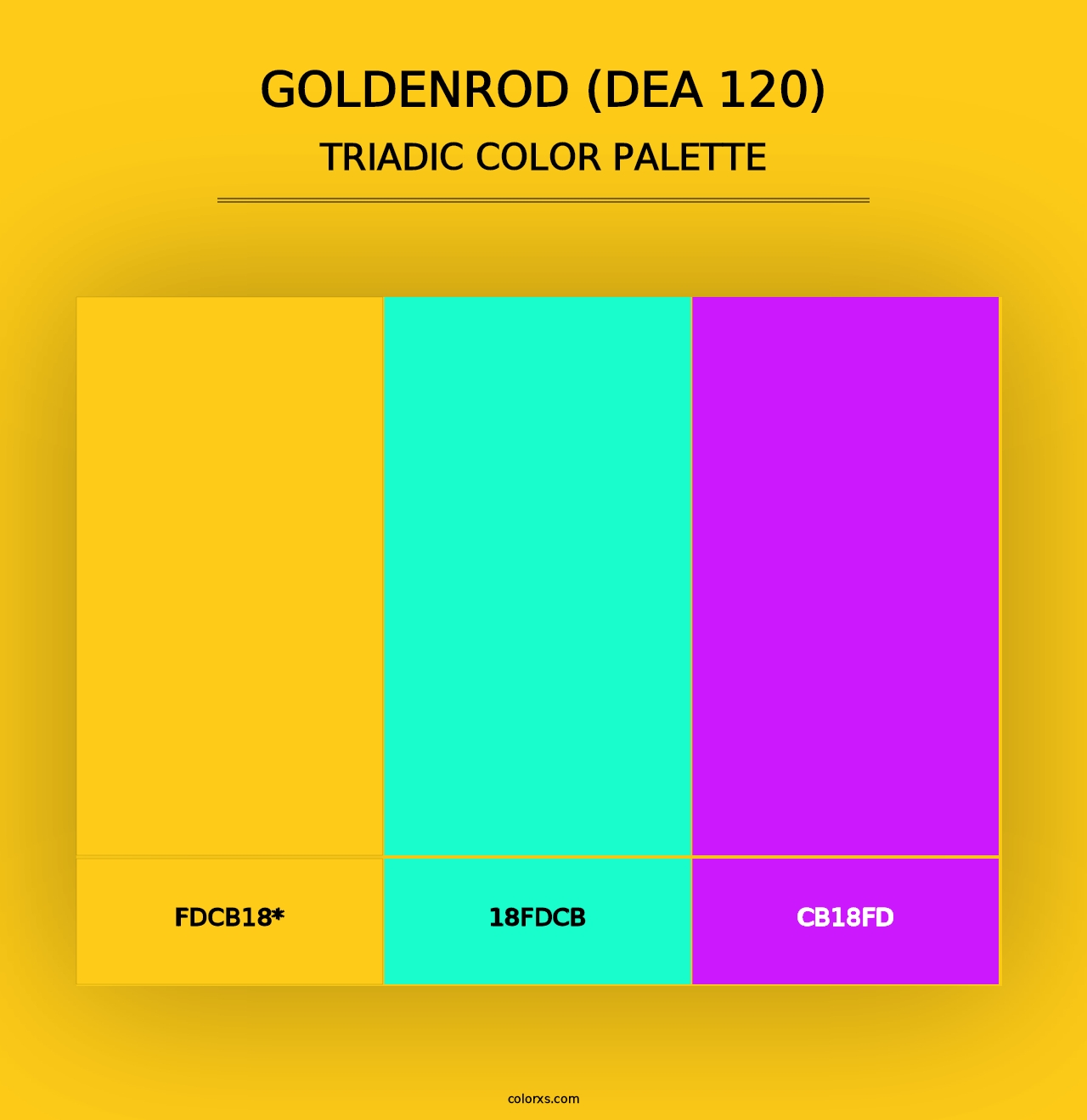 Goldenrod (DEA 120) - Triadic Color Palette