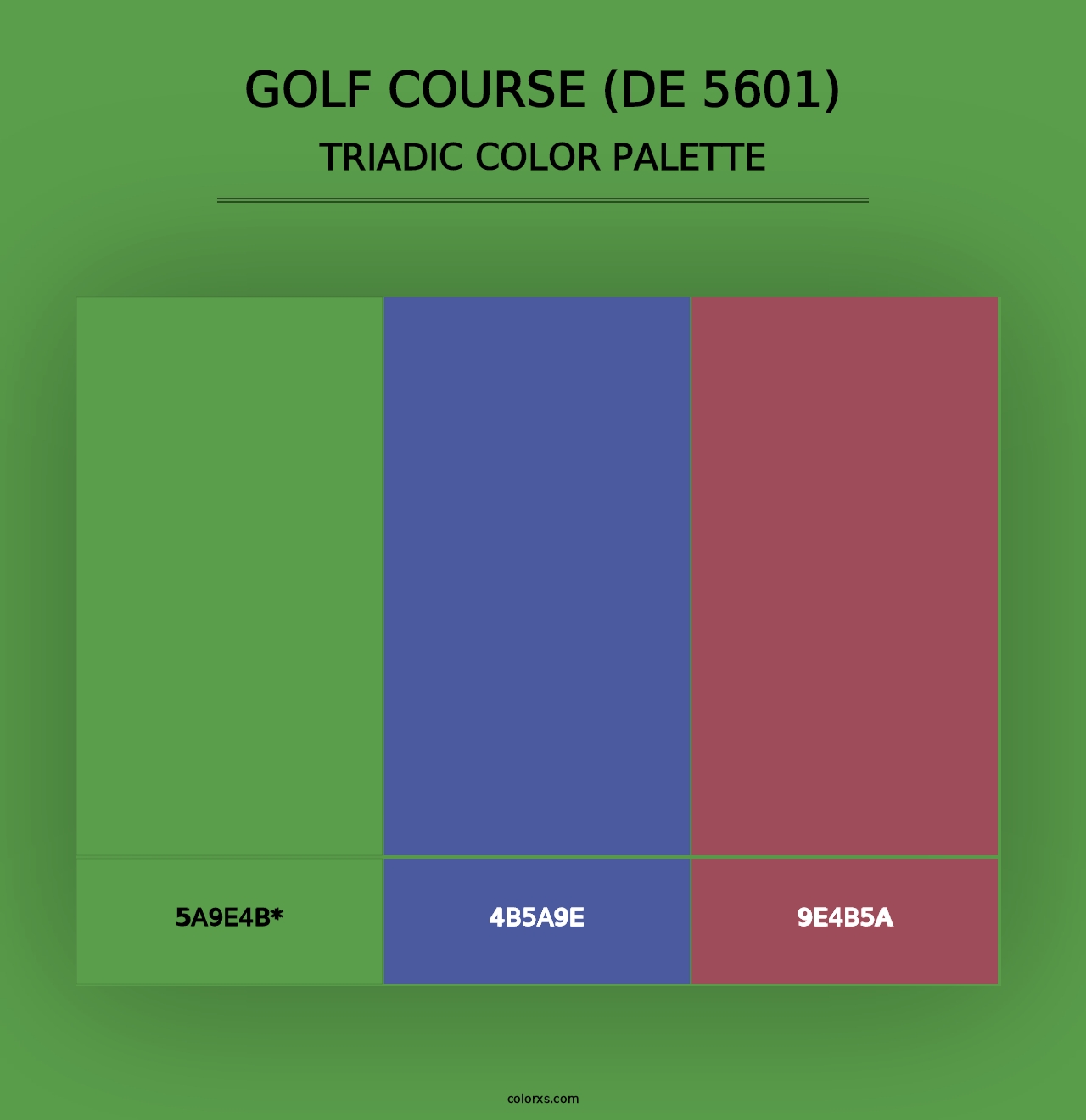 Golf Course (DE 5601) - Triadic Color Palette