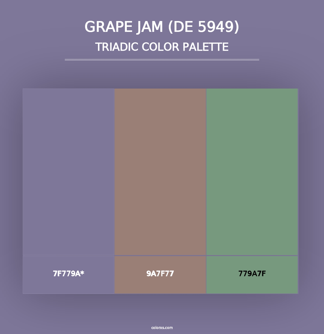 Grape Jam (DE 5949) - Triadic Color Palette