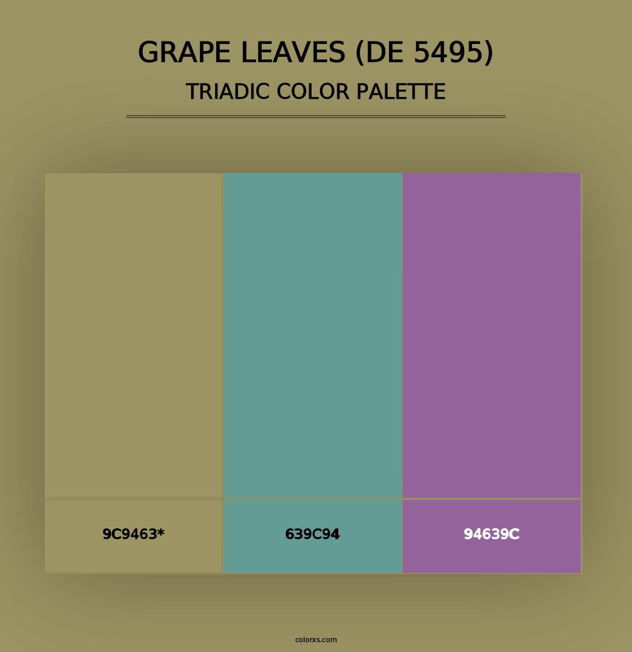 Grape Leaves (DE 5495) - Triadic Color Palette