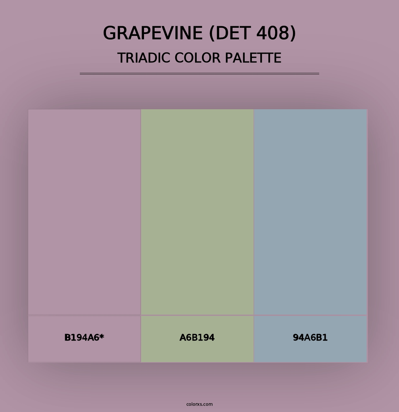 Grapevine (DET 408) - Triadic Color Palette