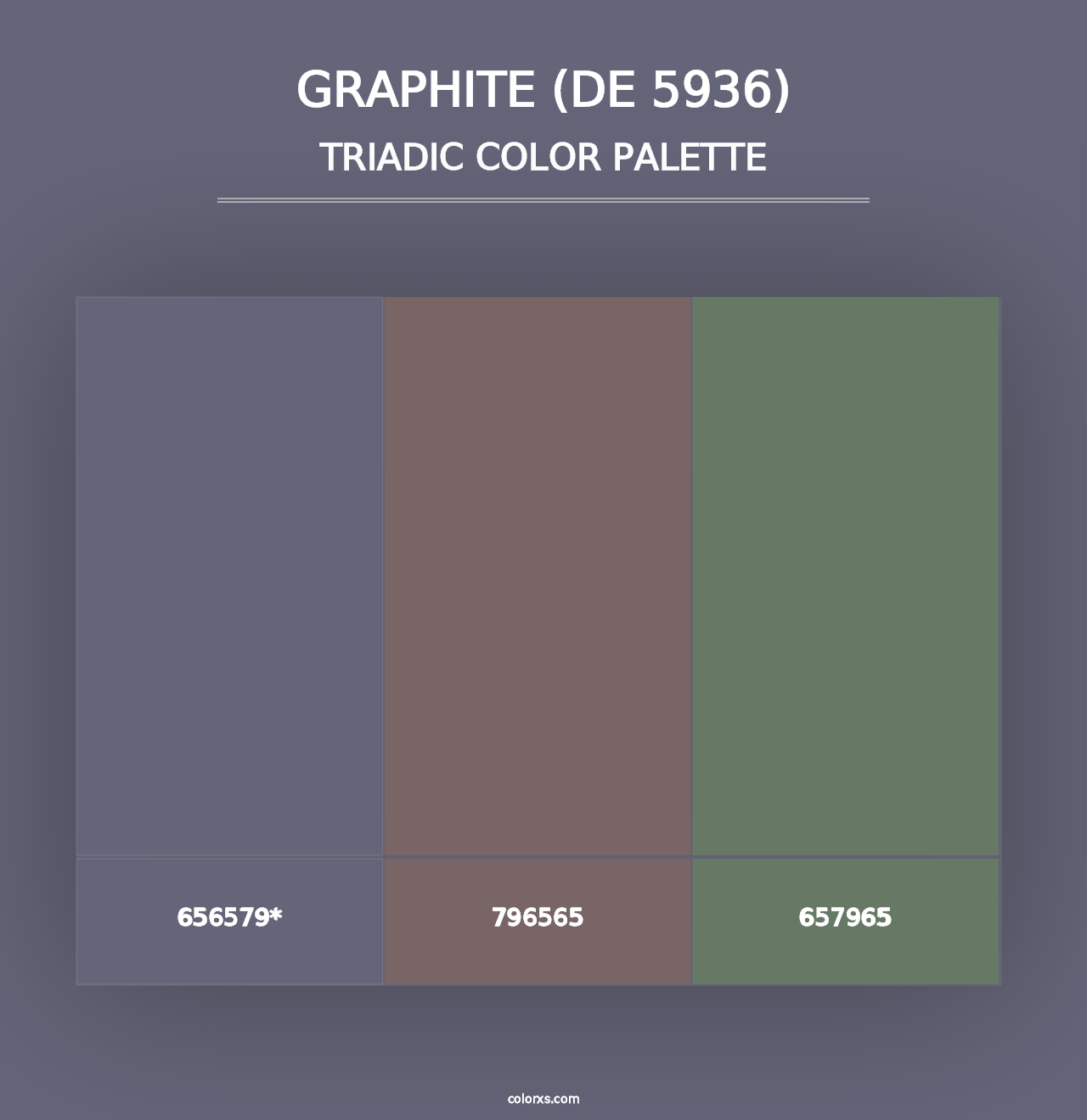 Graphite (DE 5936) - Triadic Color Palette