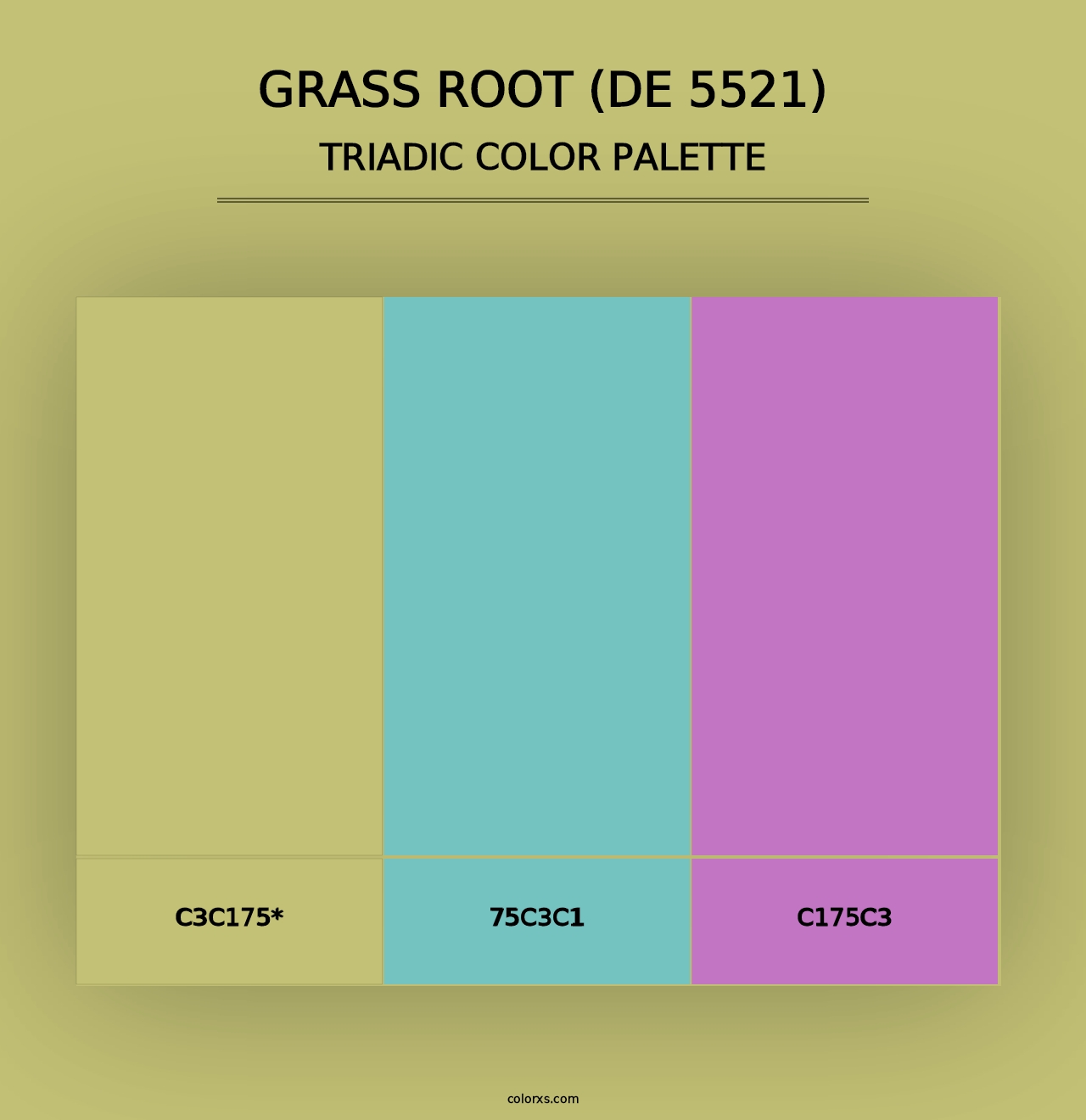 Grass Root (DE 5521) - Triadic Color Palette