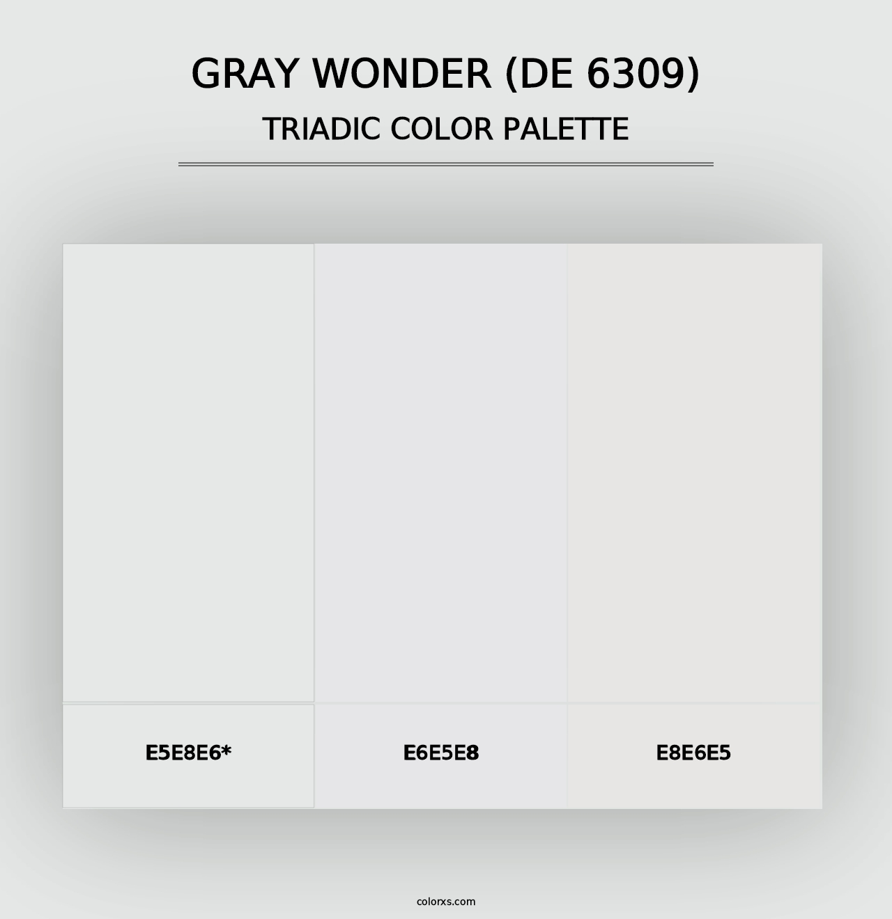 Gray Wonder (DE 6309) - Triadic Color Palette