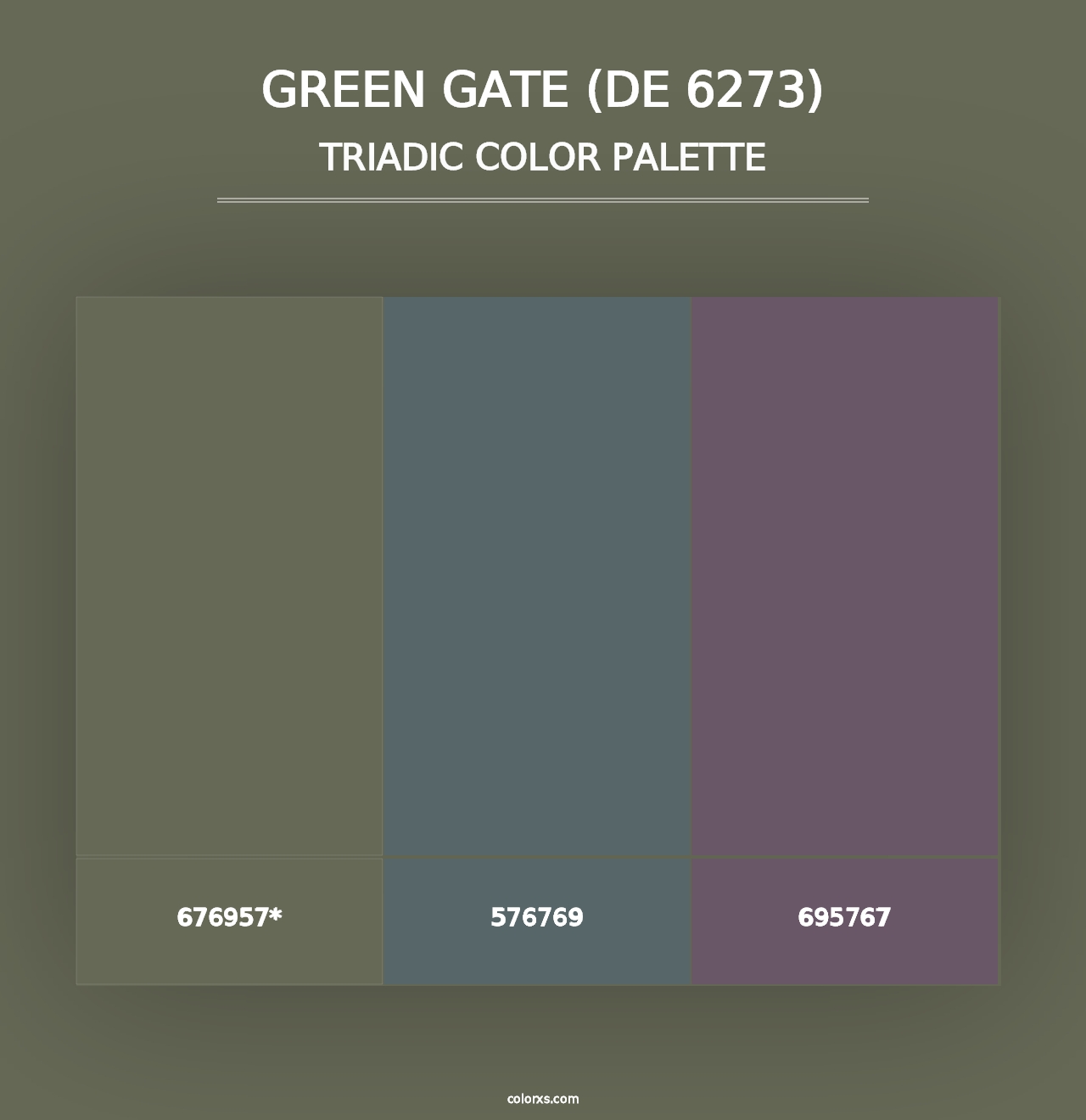 Green Gate (DE 6273) - Triadic Color Palette