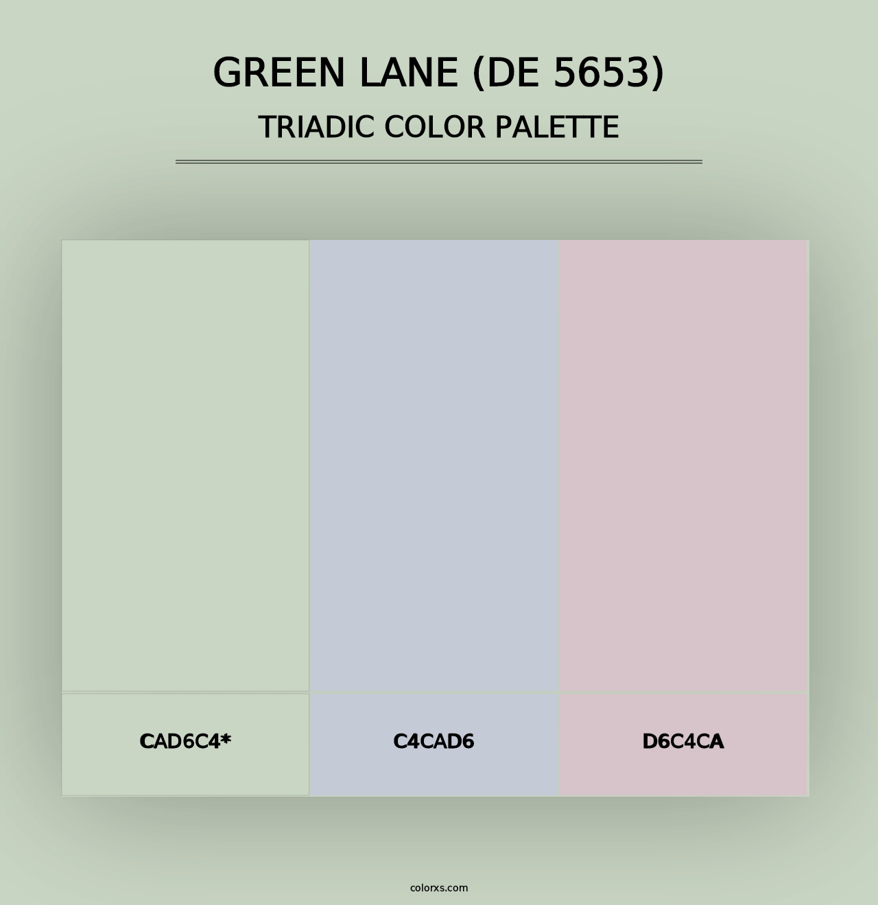 Green Lane (DE 5653) - Triadic Color Palette