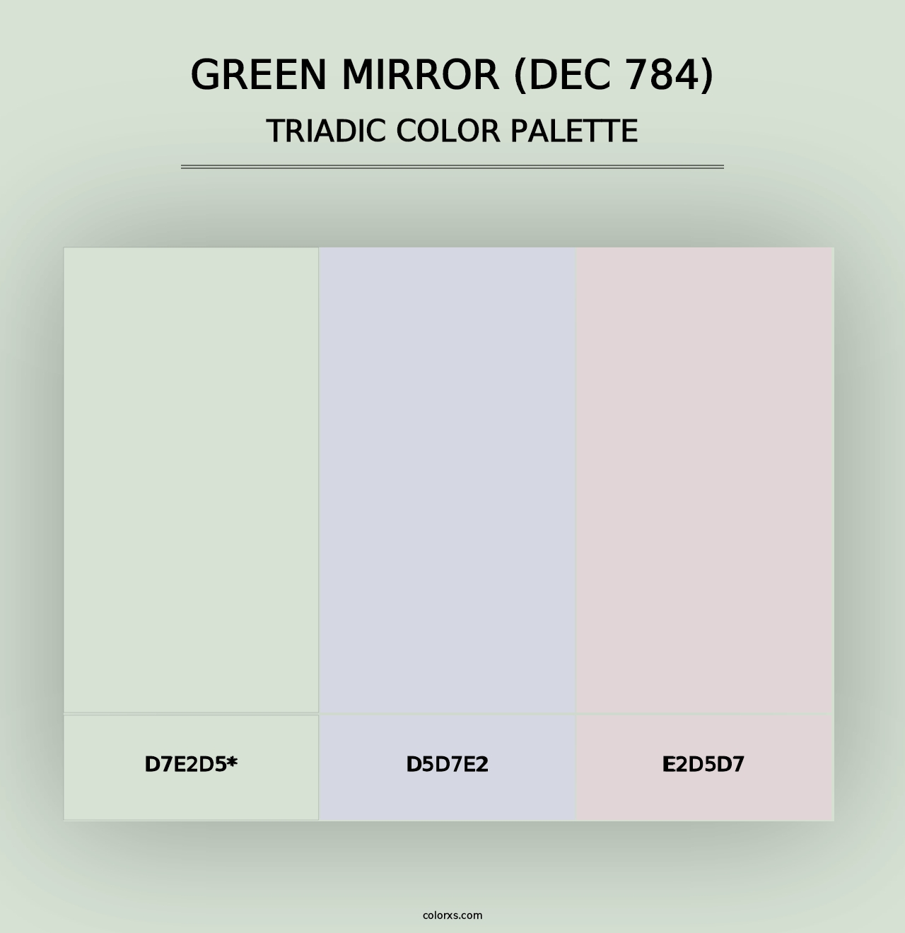 Green Mirror (DEC 784) - Triadic Color Palette