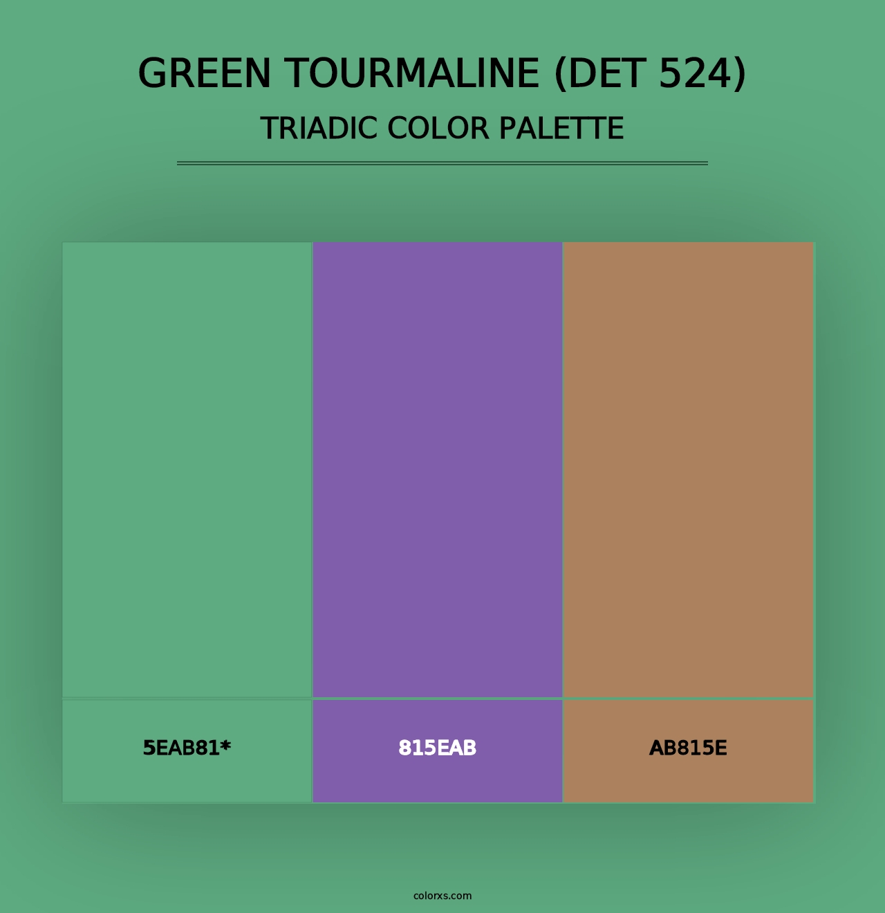 Green Tourmaline (DET 524) - Triadic Color Palette