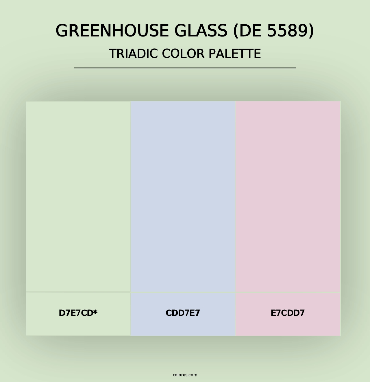 Greenhouse Glass (DE 5589) - Triadic Color Palette