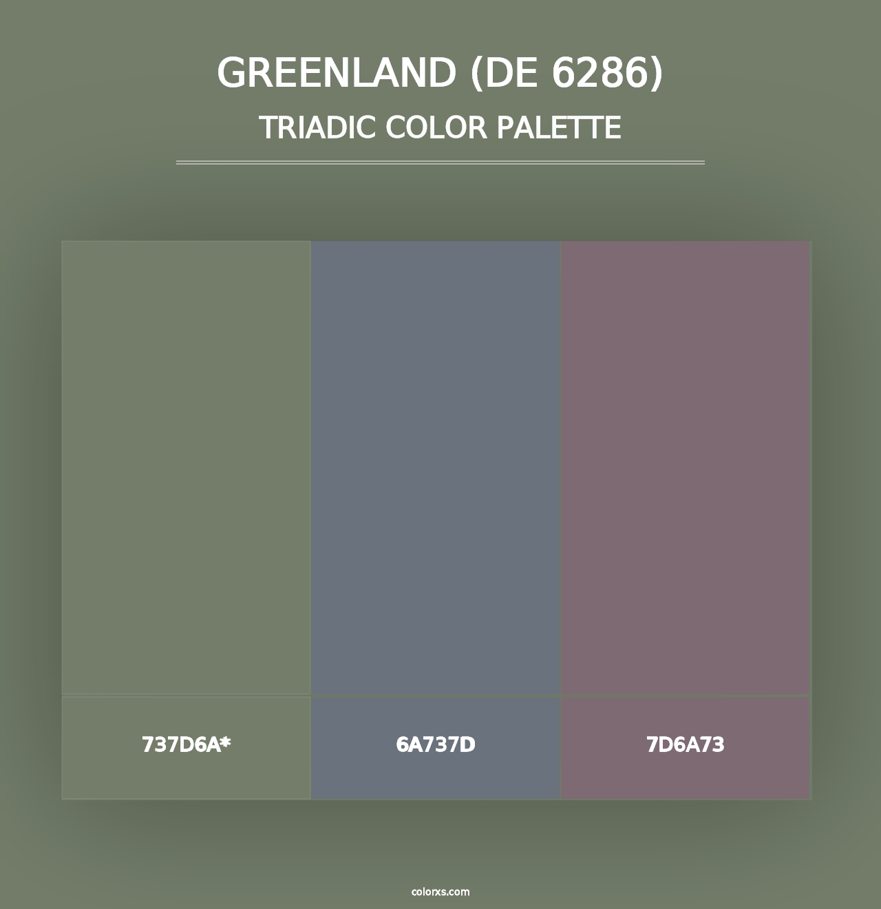 Greenland (DE 6286) - Triadic Color Palette