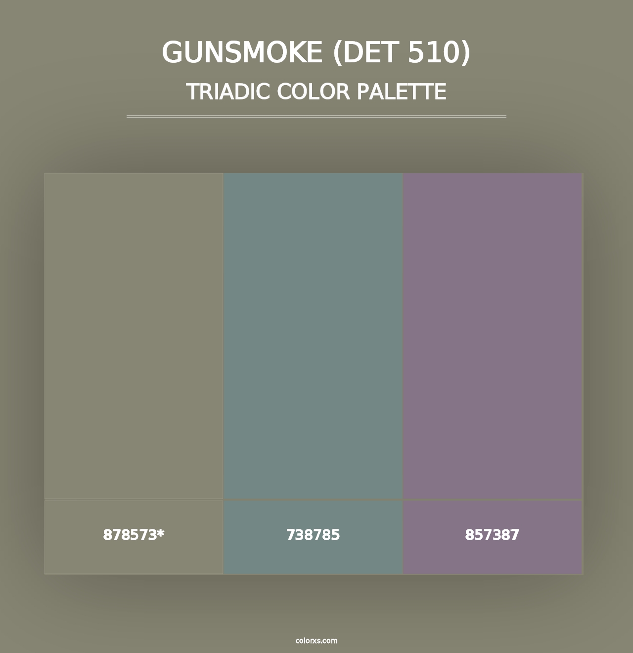 Gunsmoke (DET 510) - Triadic Color Palette