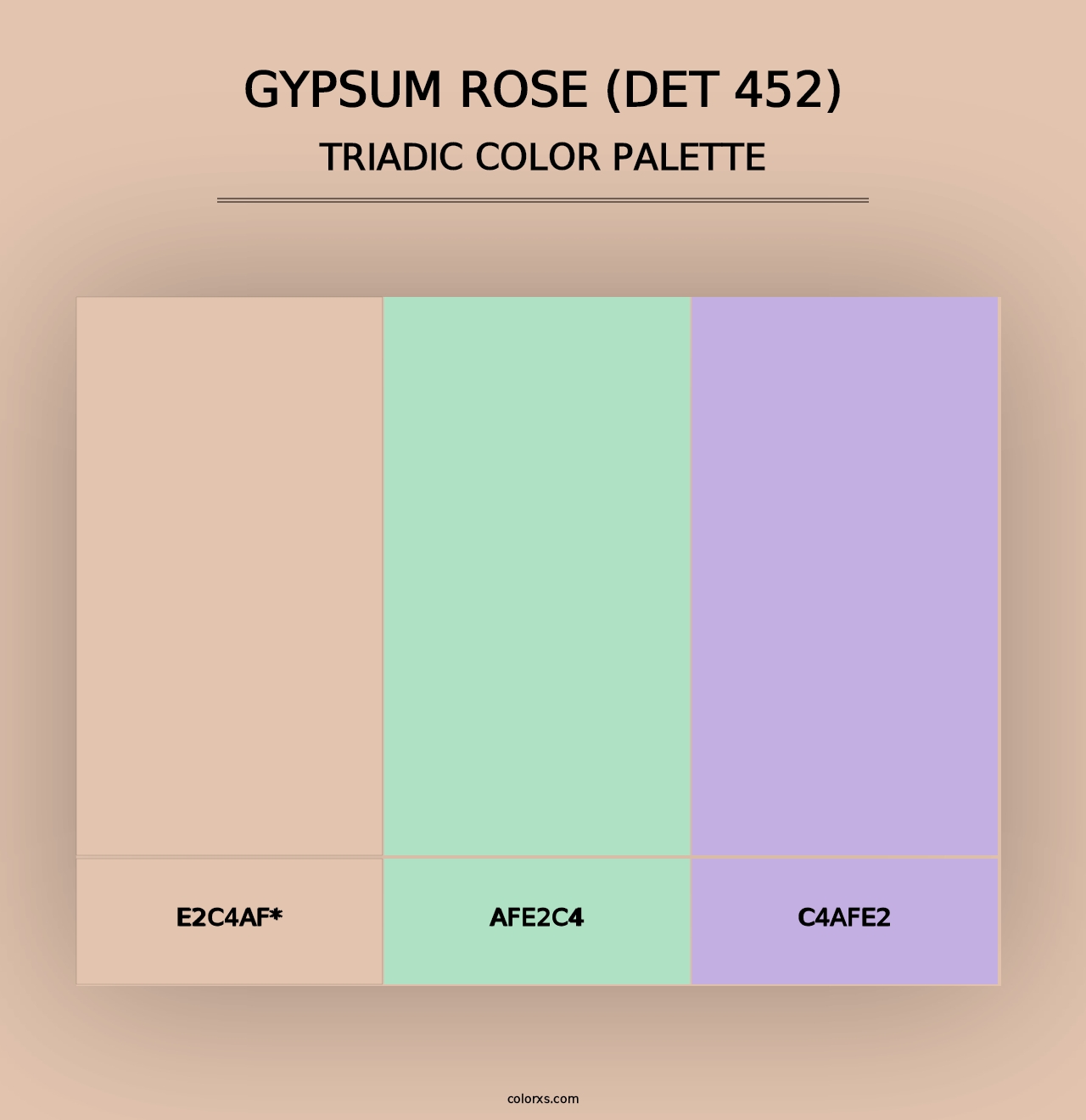 Gypsum Rose (DET 452) - Triadic Color Palette