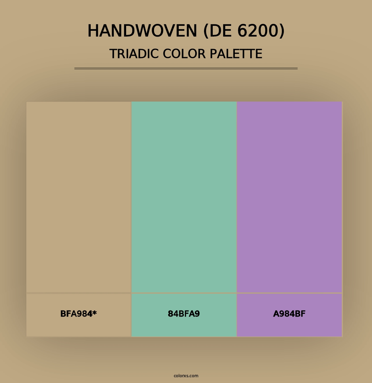 Handwoven (DE 6200) - Triadic Color Palette