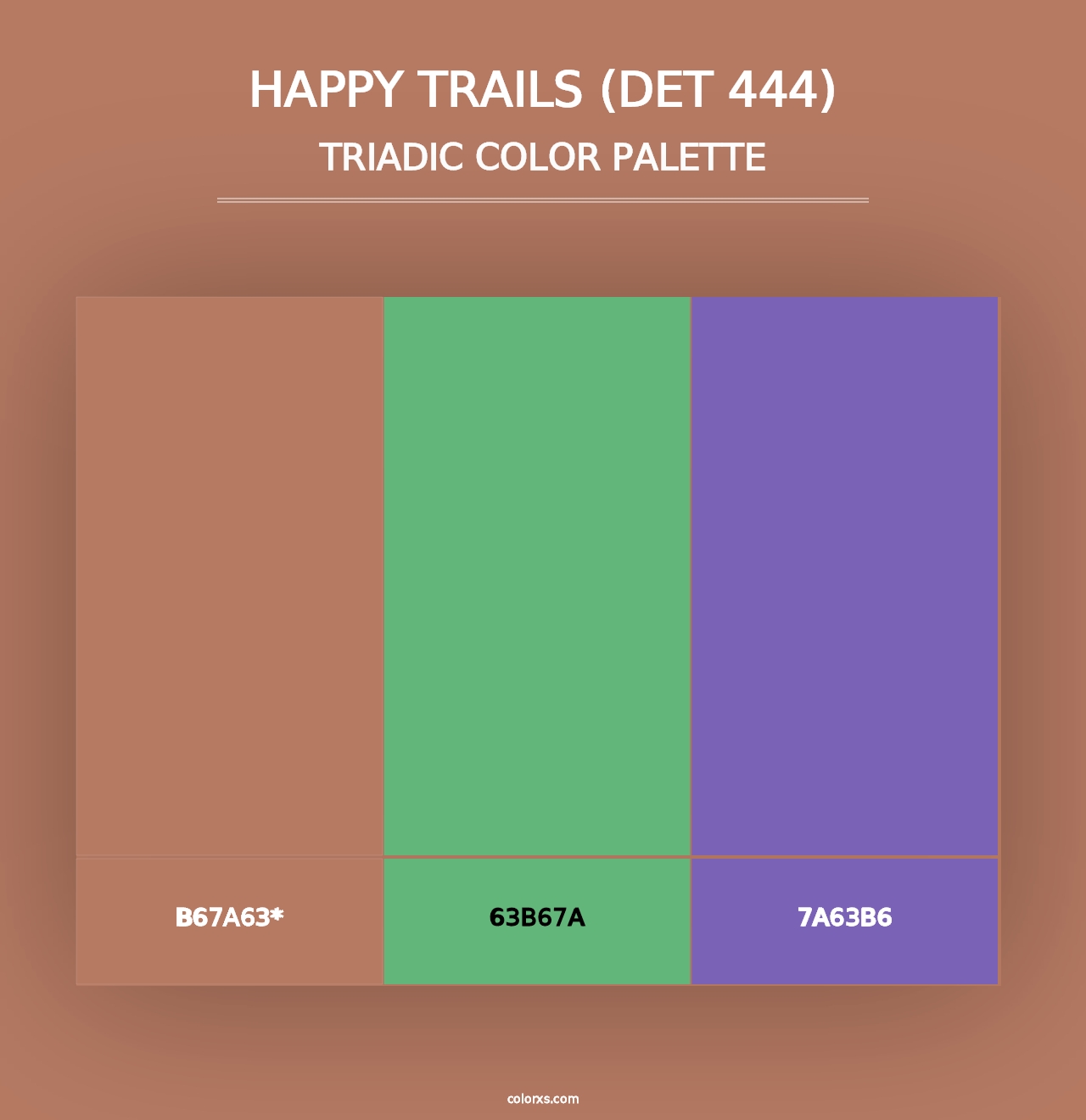 Happy Trails (DET 444) - Triadic Color Palette