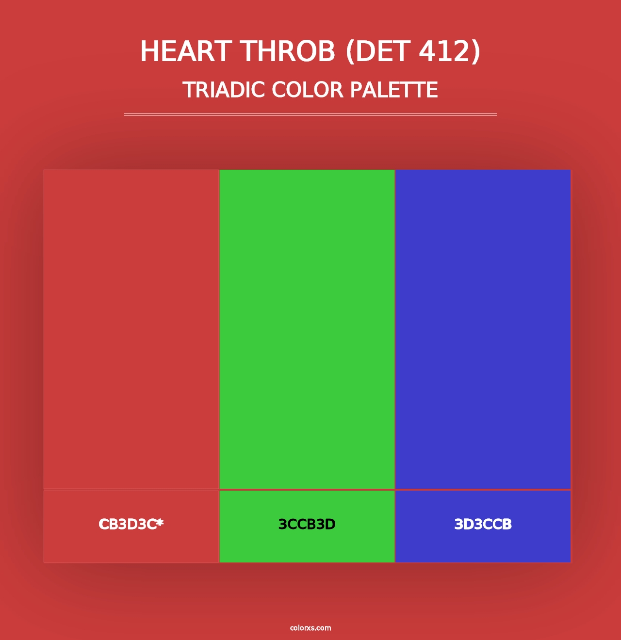 Heart Throb (DET 412) - Triadic Color Palette