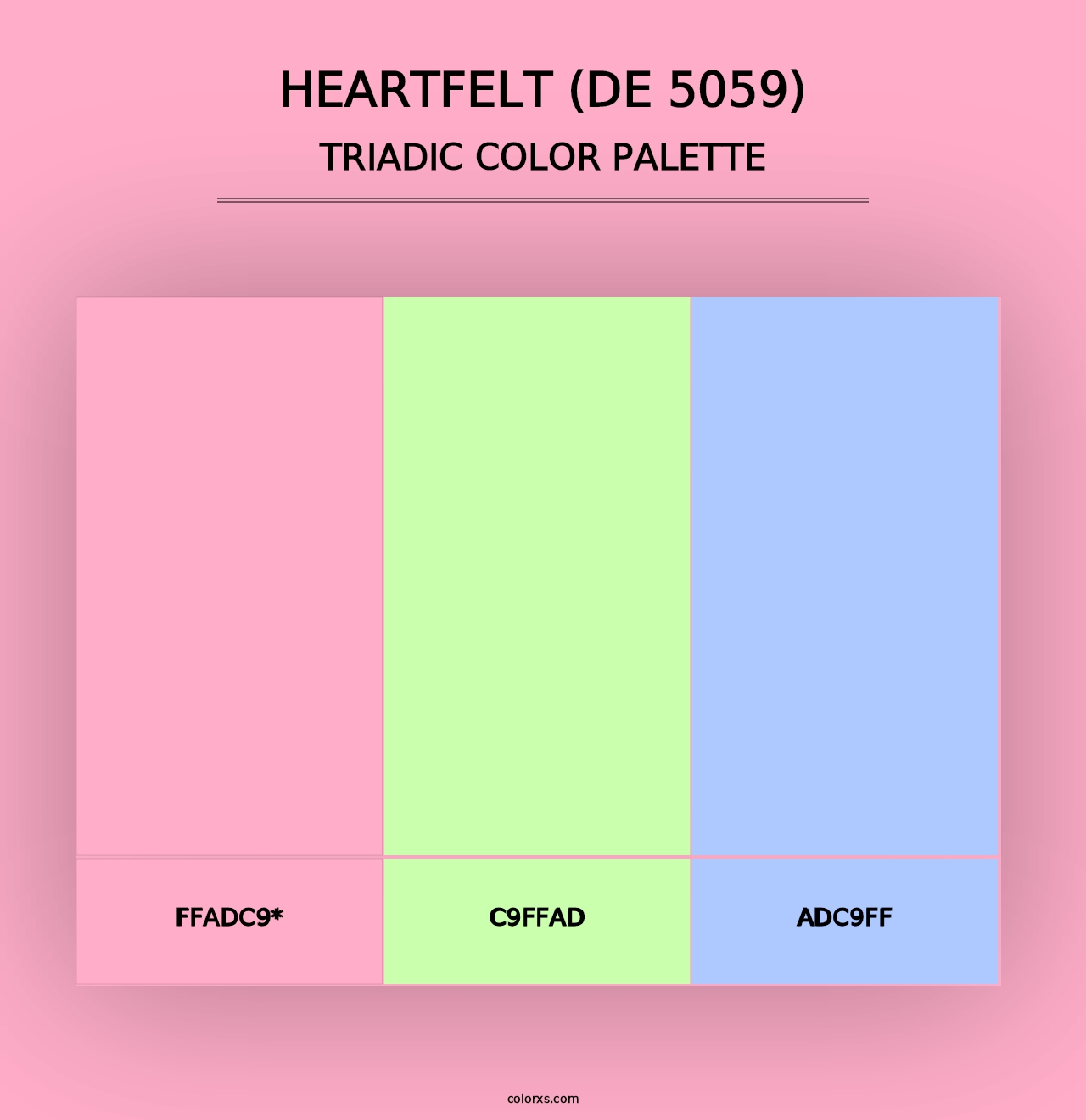 Heartfelt (DE 5059) - Triadic Color Palette