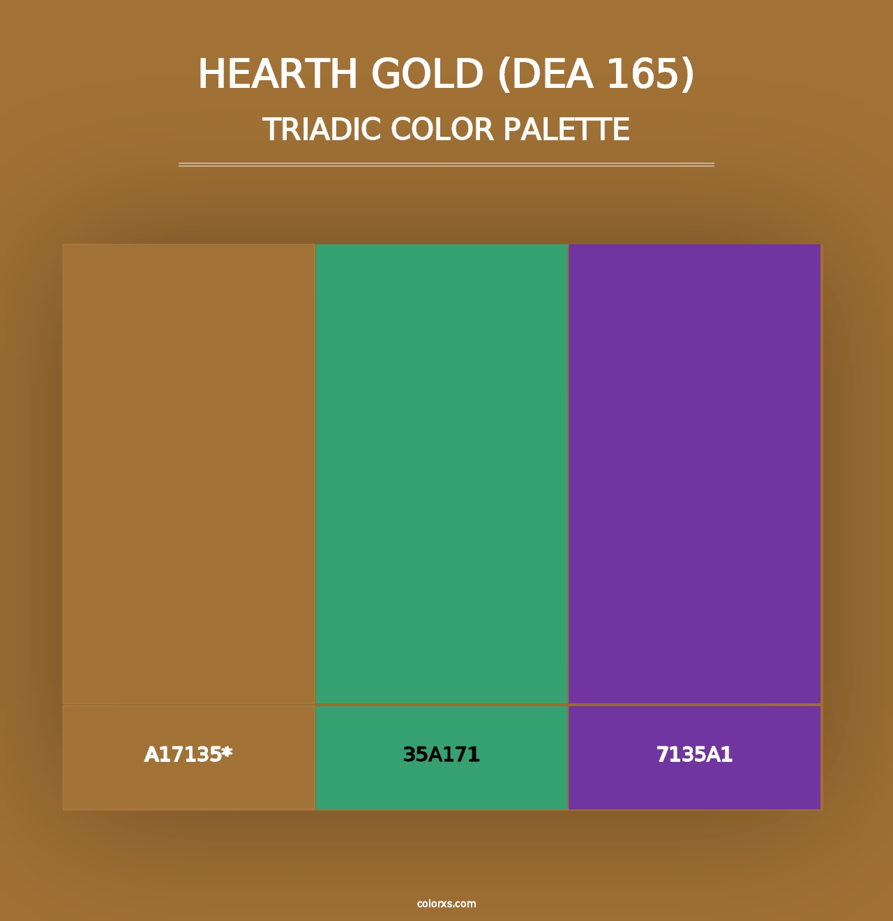 Hearth Gold (DEA 165) - Triadic Color Palette