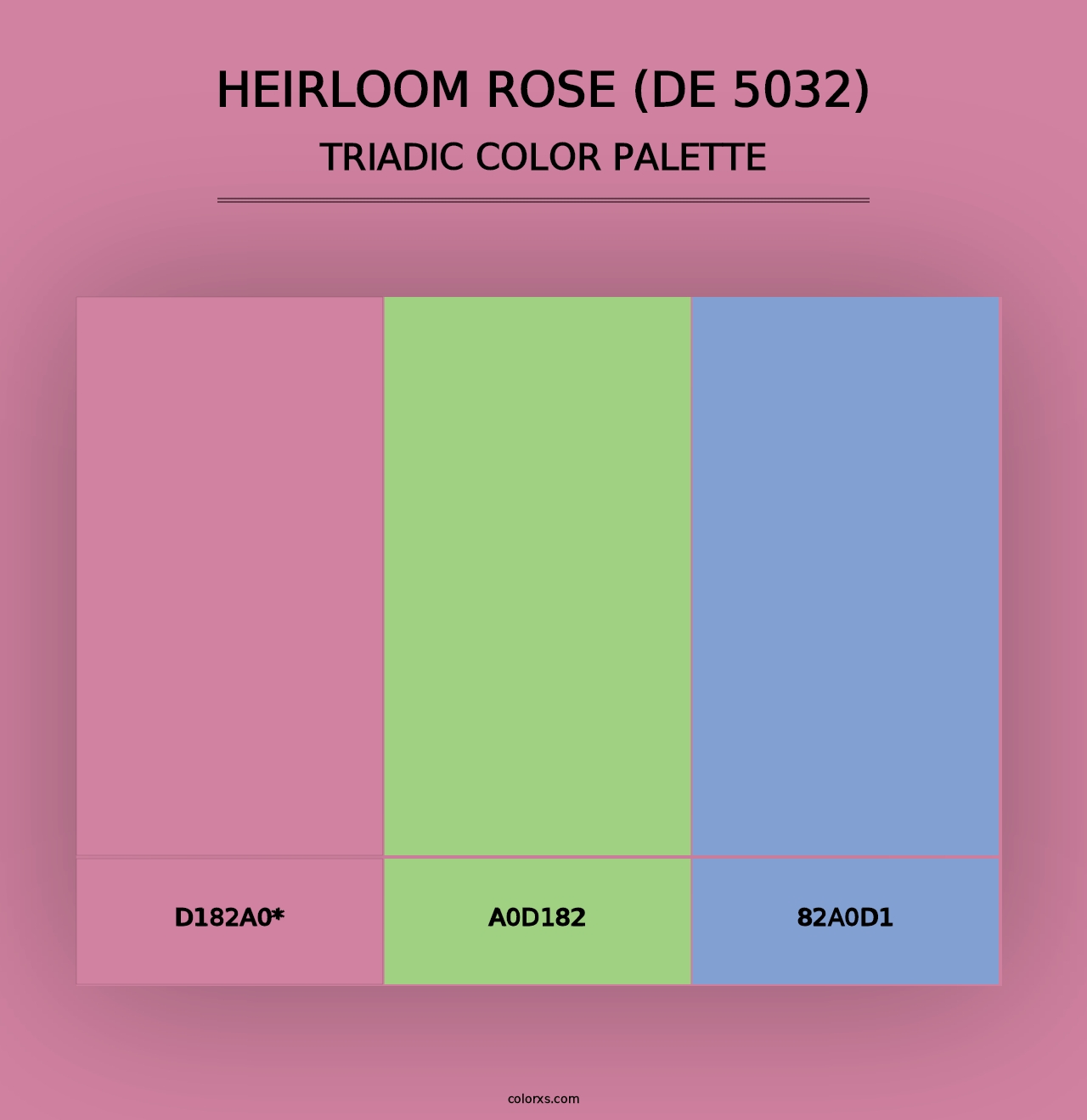 Heirloom Rose (DE 5032) - Triadic Color Palette