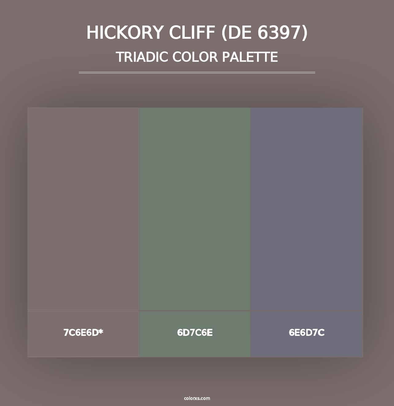 Hickory Cliff (DE 6397) - Triadic Color Palette