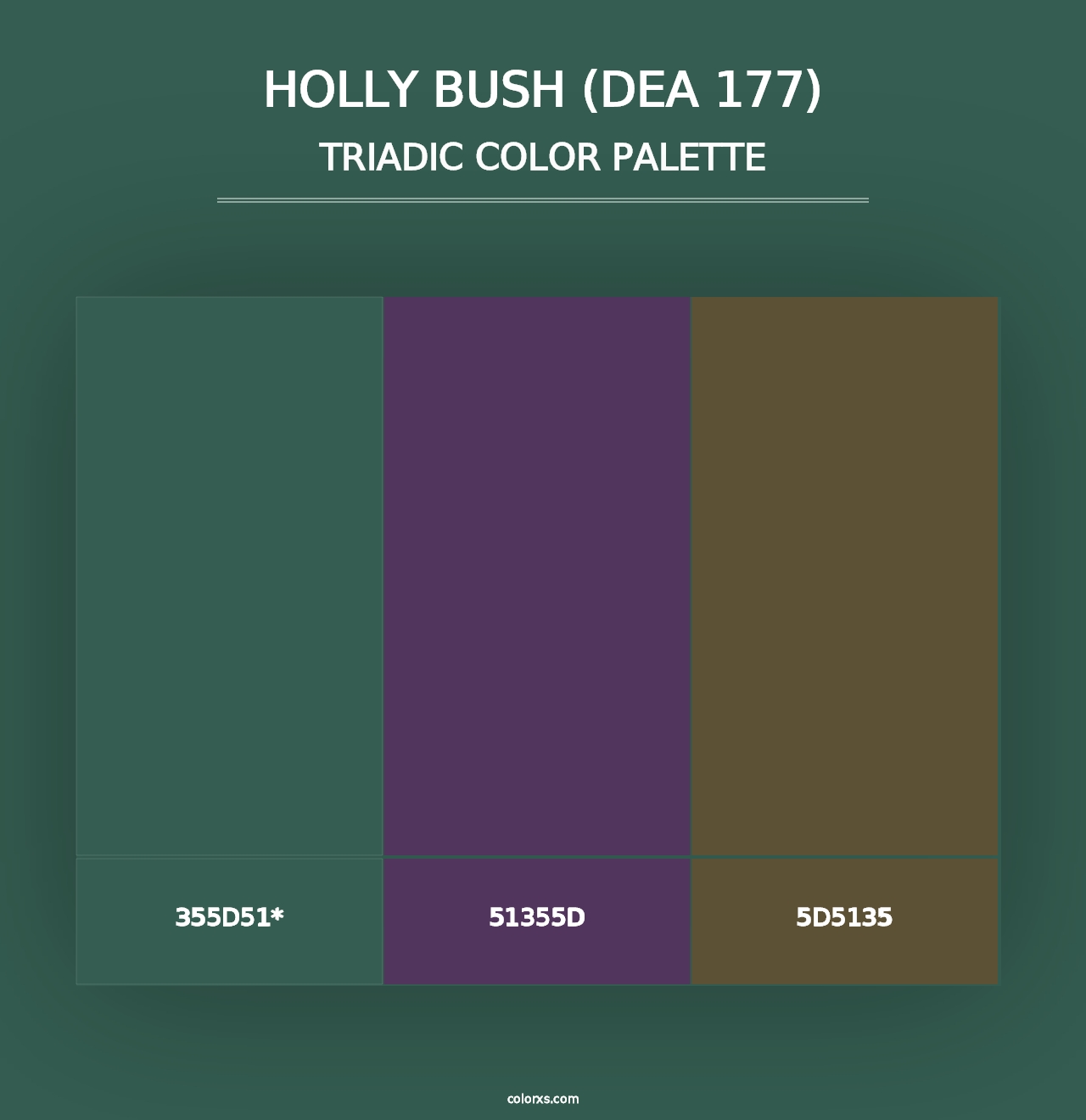 Holly Bush (DEA 177) - Triadic Color Palette