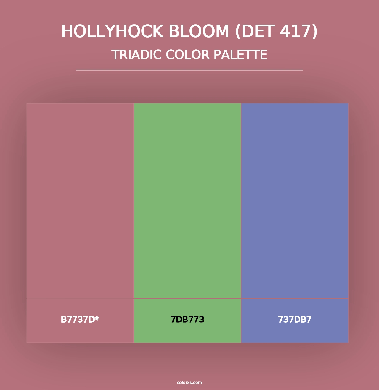 Hollyhock Bloom (DET 417) - Triadic Color Palette