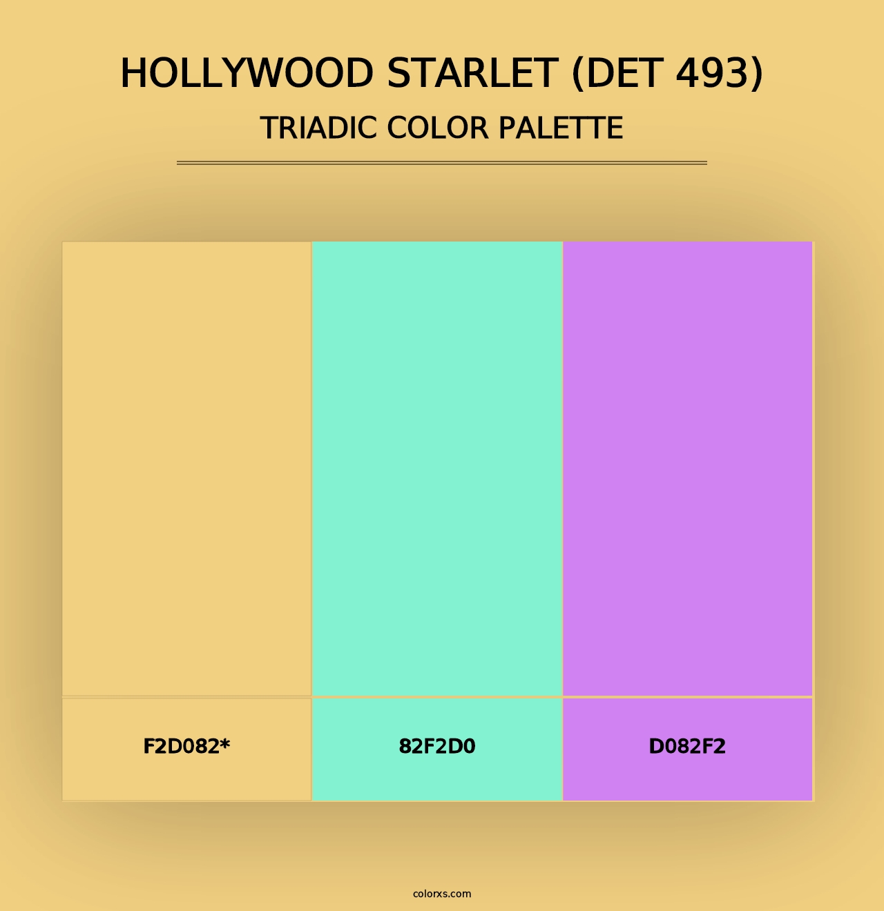 Hollywood Starlet (DET 493) - Triadic Color Palette