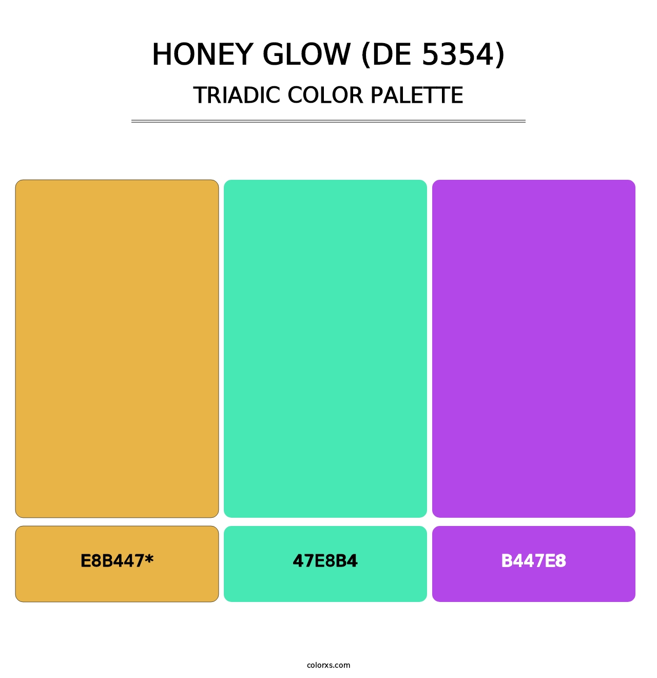 Honey Glow (DE 5354) - Triadic Color Palette