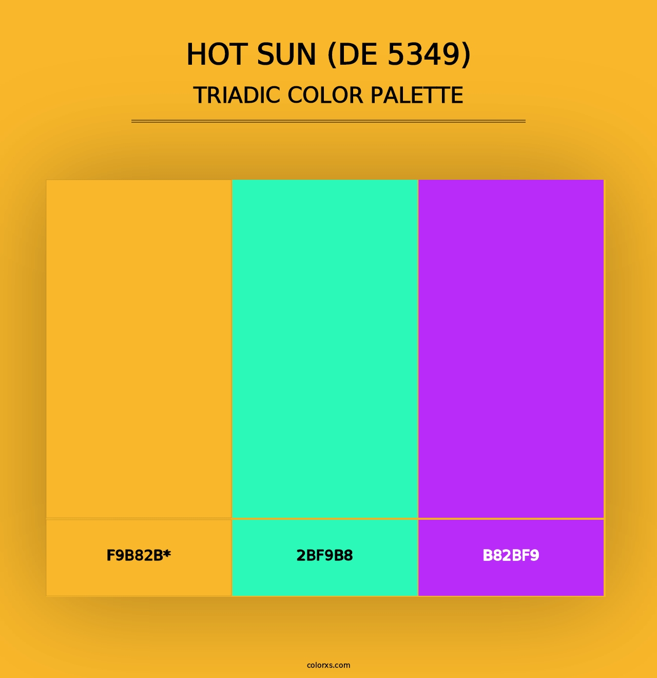 Hot Sun (DE 5349) - Triadic Color Palette