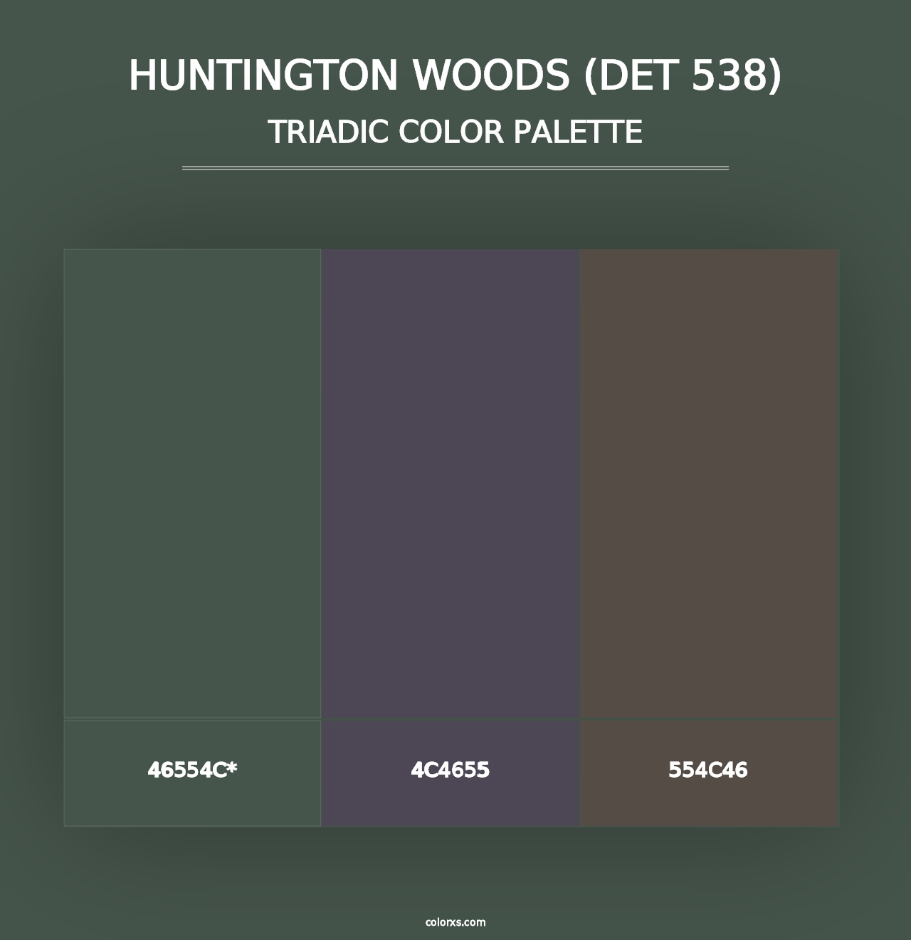 Huntington Woods (DET 538) - Triadic Color Palette